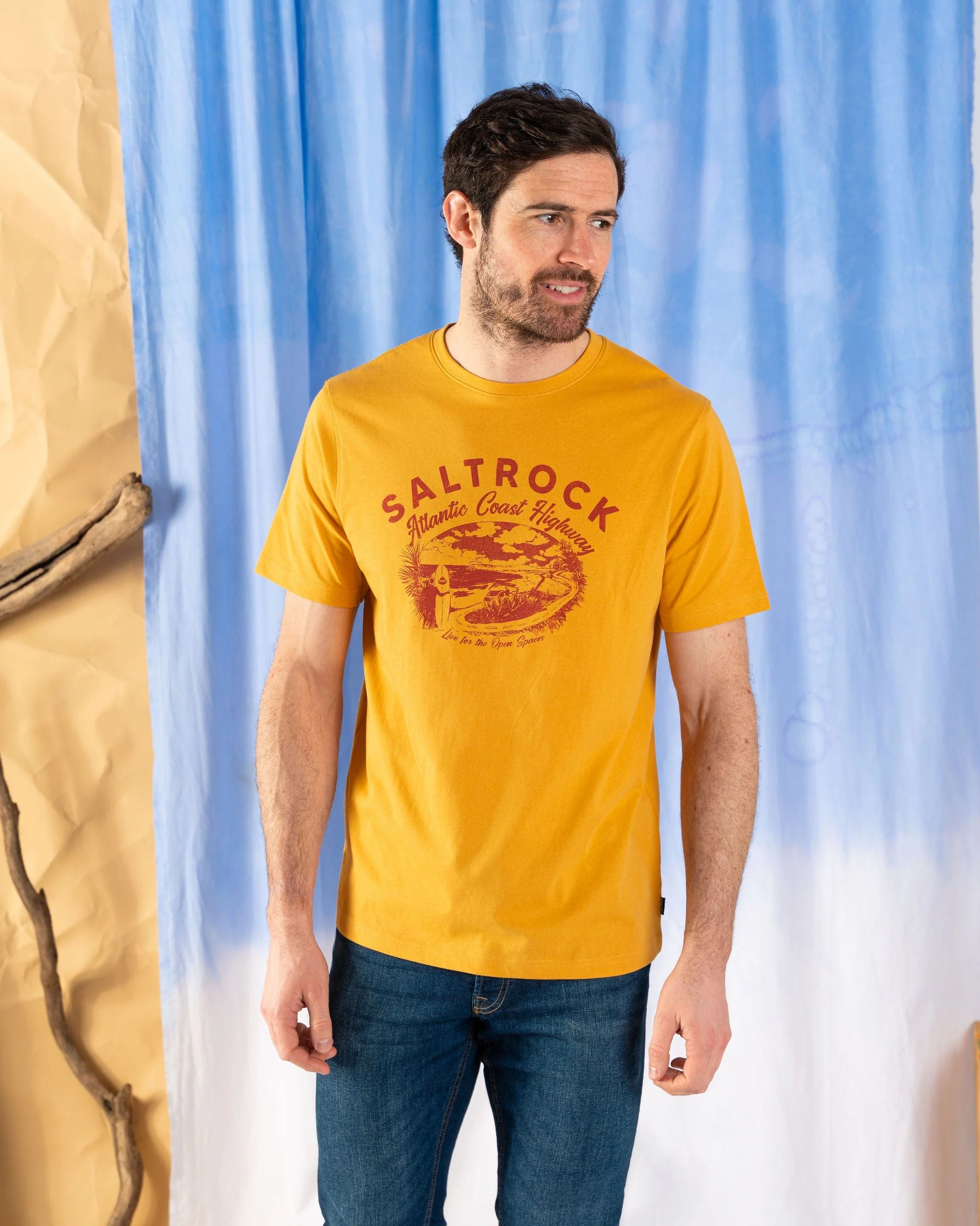 AC Highway - Mens Short Sleeve T-Shirt - Yellow - Image 4
