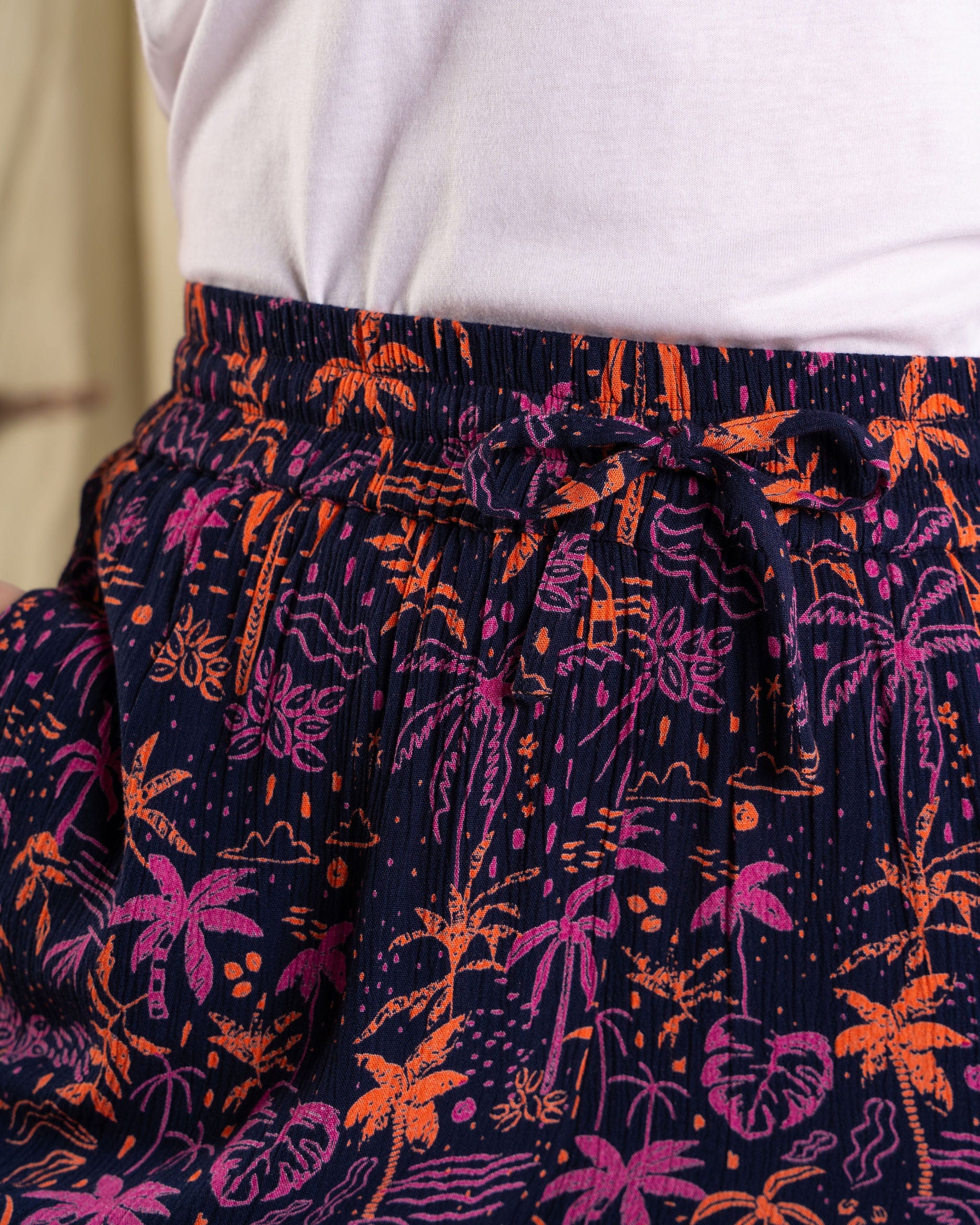 Acapulco - Womens Lightweight Wide Leg Trousers - Multi - Image 4