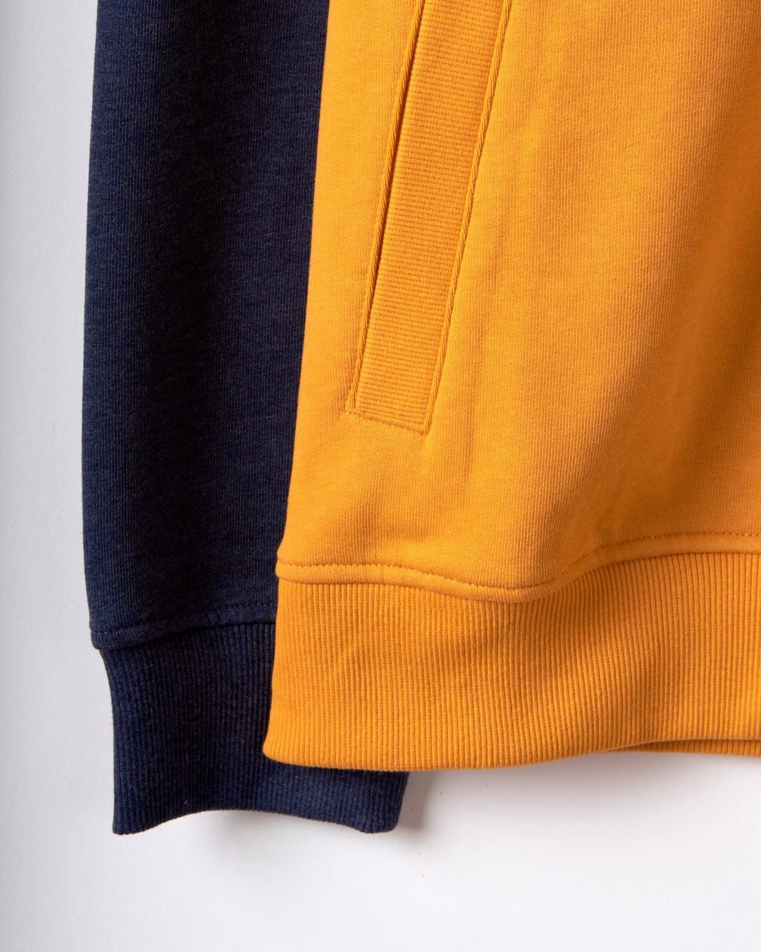 Aiken - Mens 1/4 Neck Recycled Hoodie - Yellow - Image 6