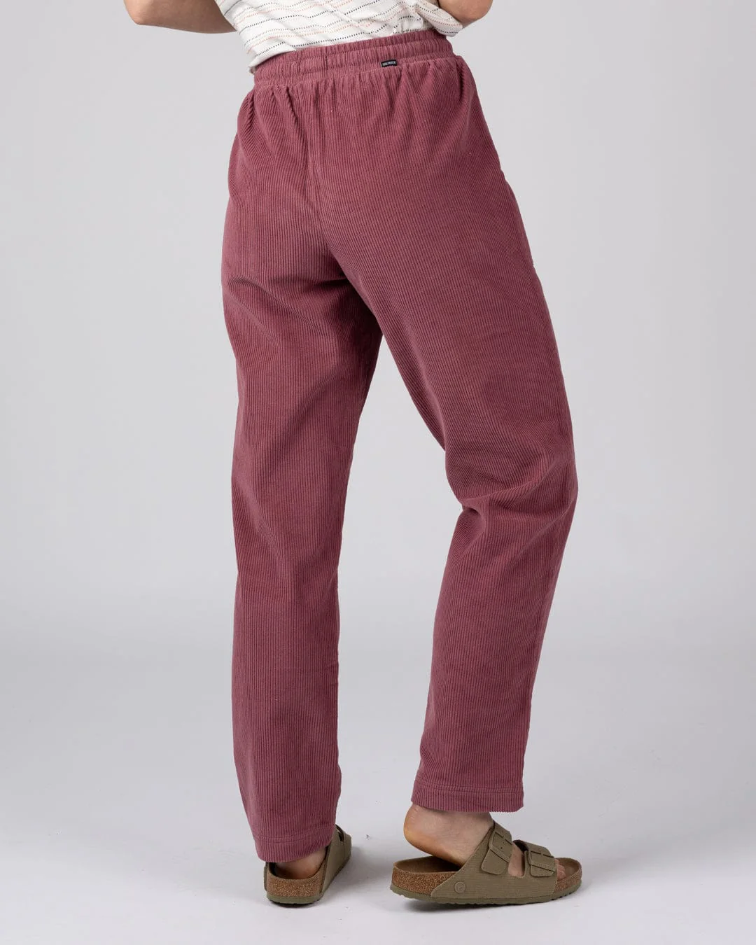 Alora - Womens Corduroy Trouser - Dark Pink - Image 2