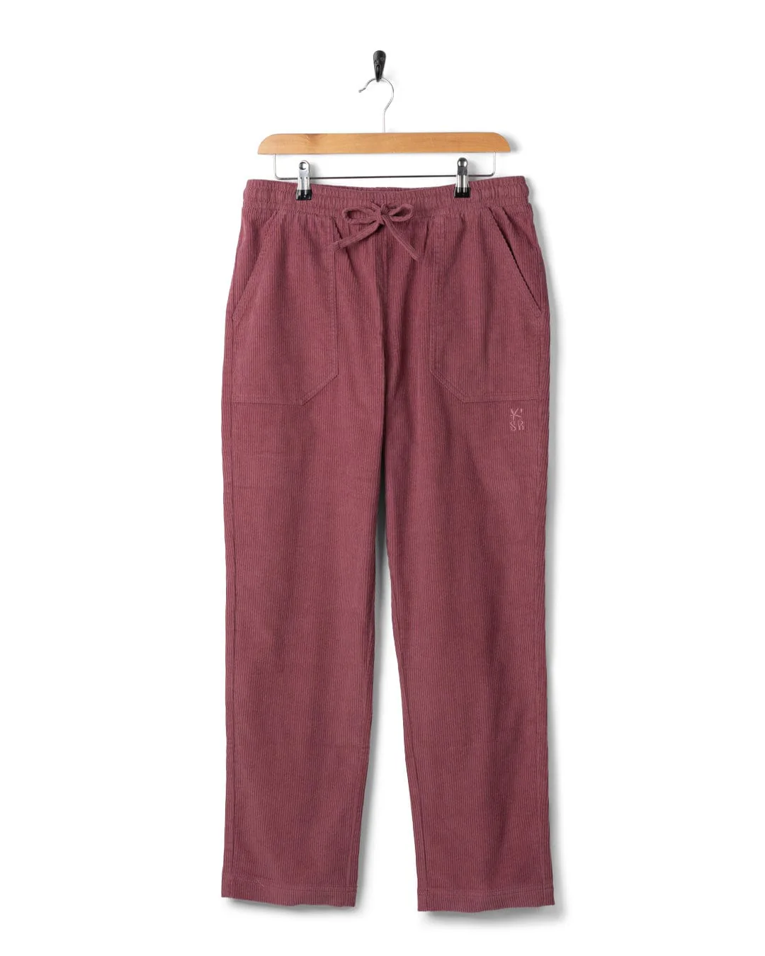 Alora - Womens Corduroy Trouser - Dark Pink - Image 6