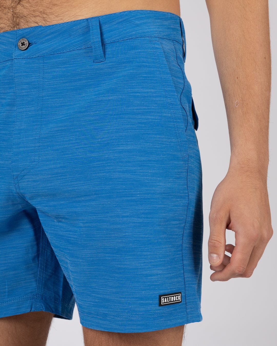 Amphibian 17 - Mens Hybrid Board Shorts - Mid Blue - Image 4