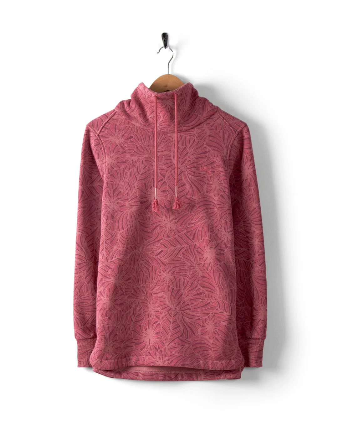 Harper - Womens All Over Print Longline Pop Sweat - Pink - Image 2