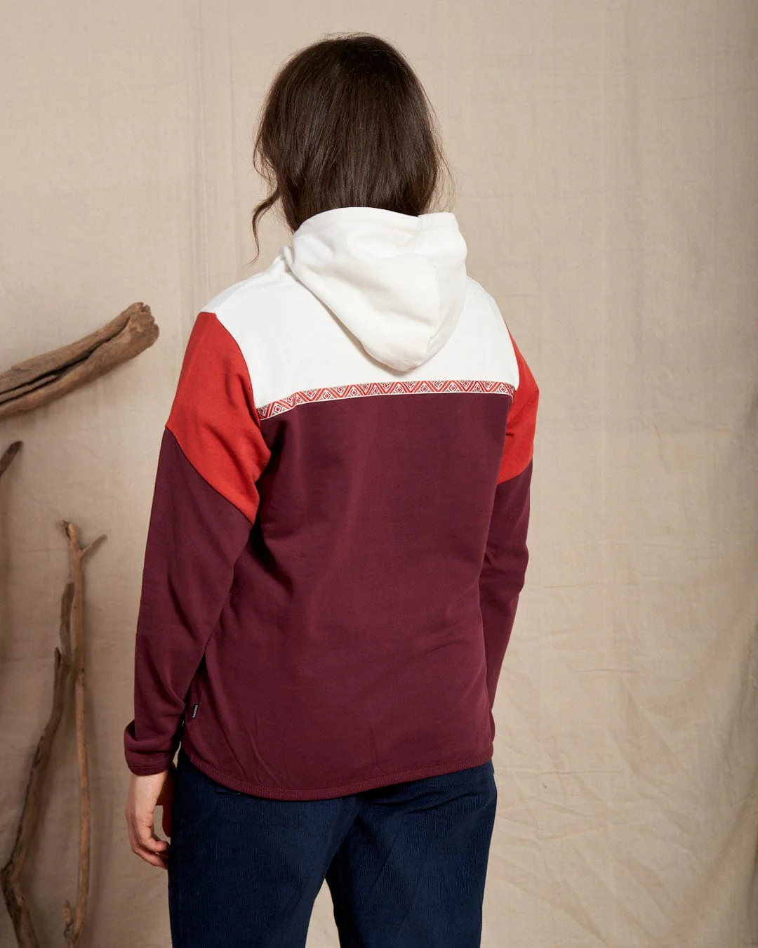 Arrie - Womens Embroidered Pop Hoodie - Purple - Image 2