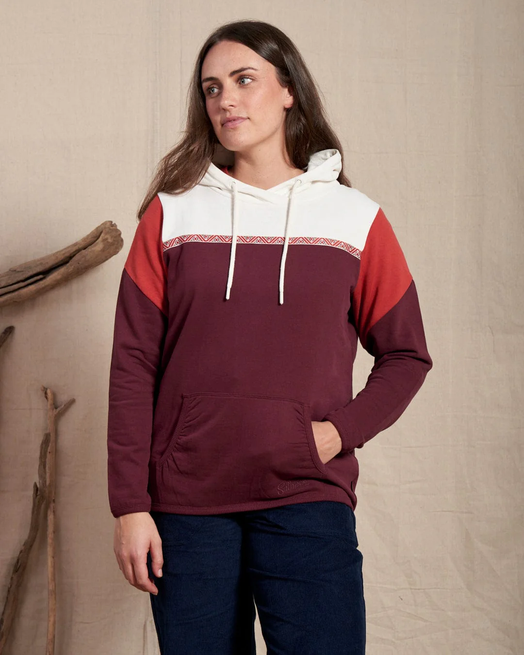 Arrie - Womens Embroidered Pop Hoodie - Purple - Image 4