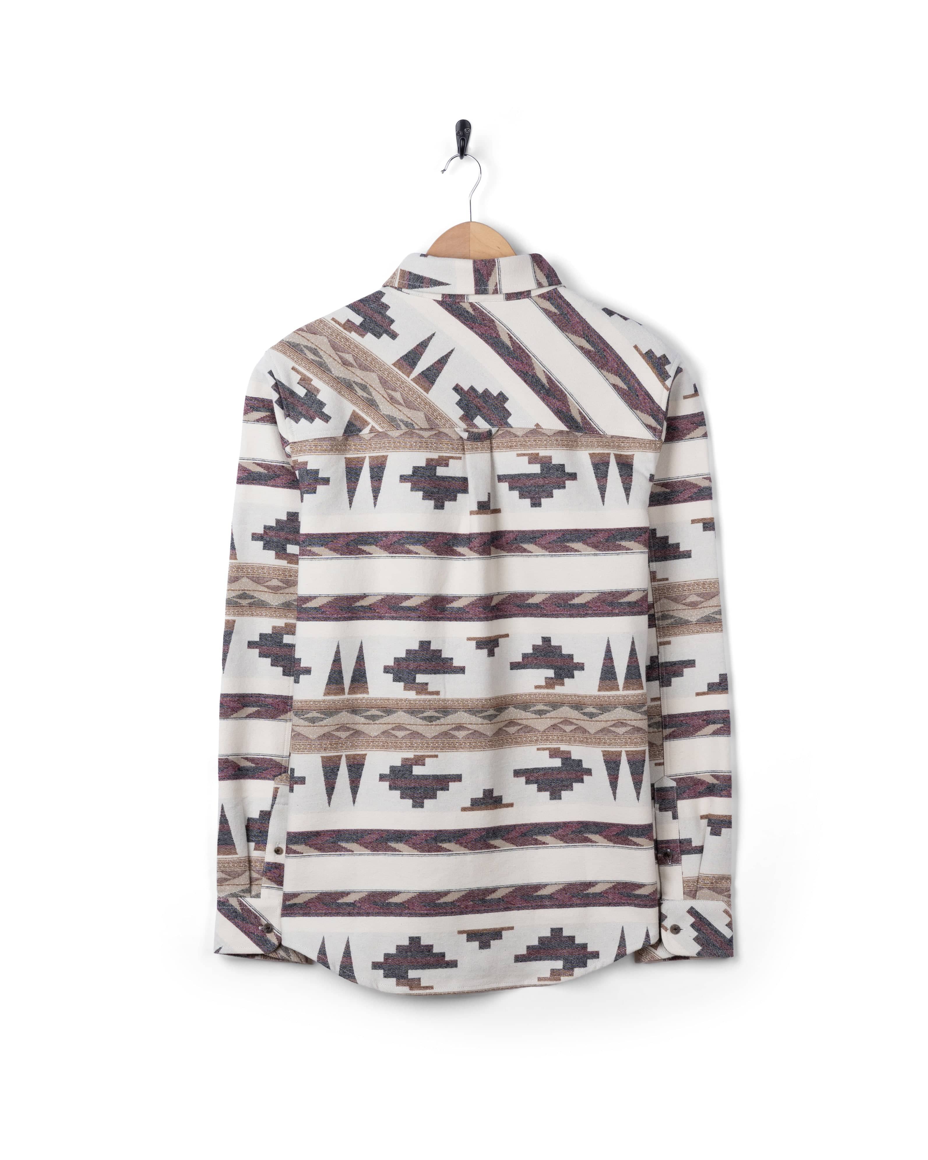 Asher - Mens Jacquard Shirt - Cream - Image 10