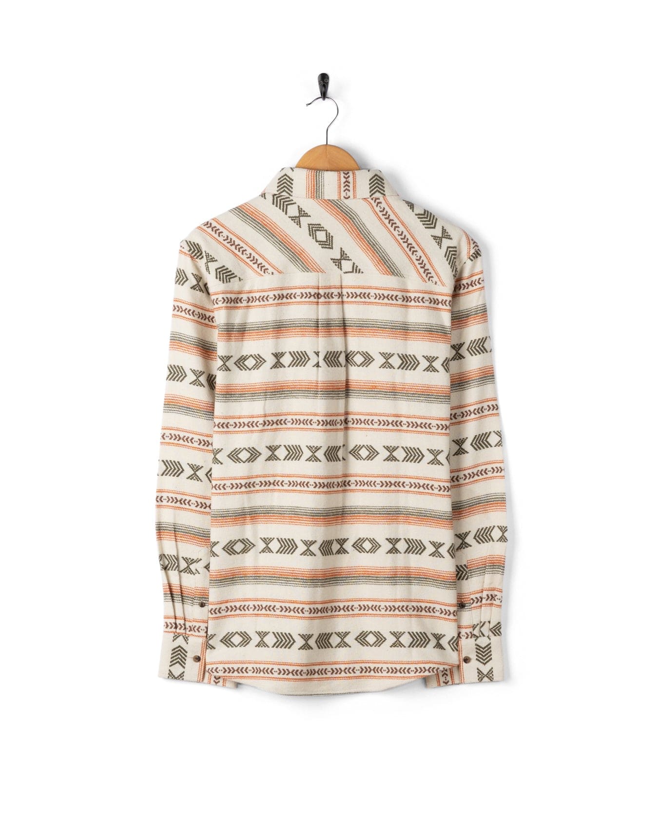Asher - Mens Jacquard Shirt - Cream/Orange - Image 11