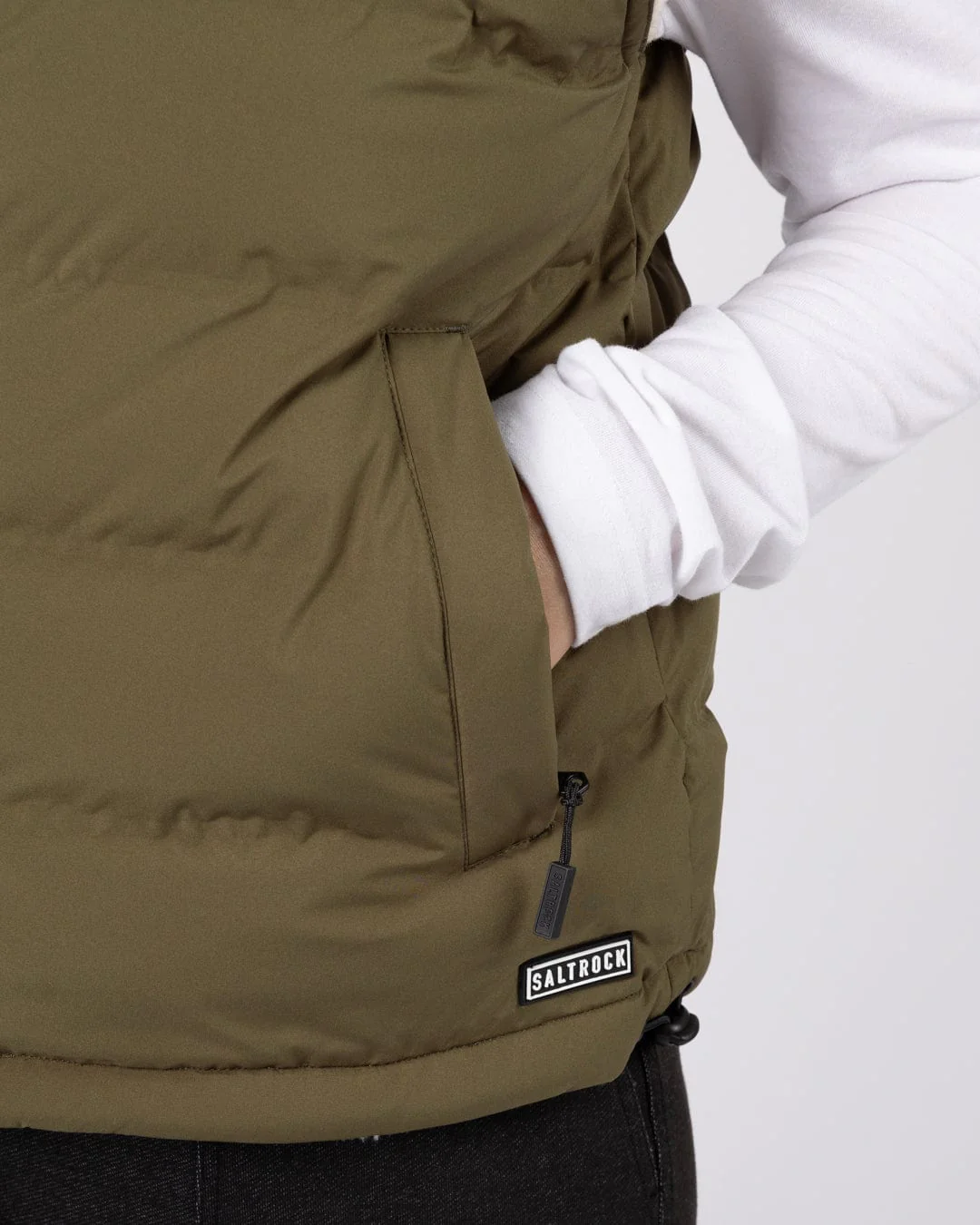Astra Fleece - Womens Reversible Gilet - Green/Cream - Image 16