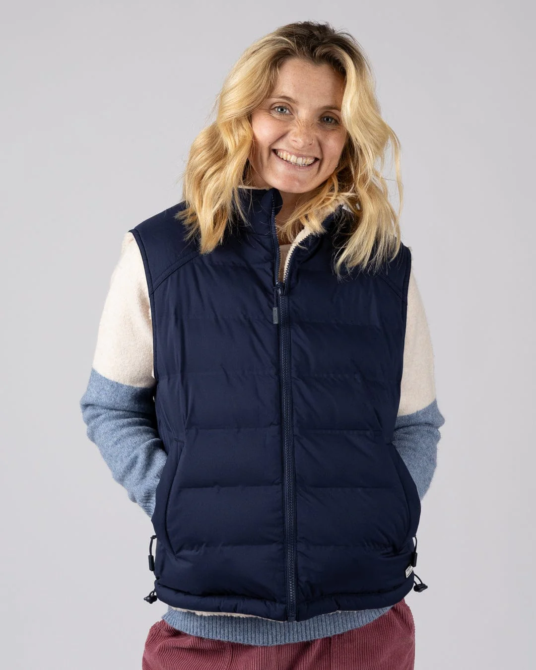 Astra Borg - Womens Reversible Gilet - Navy - Image 6
