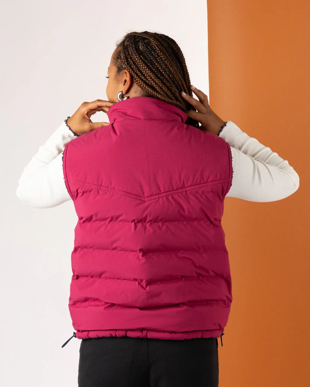 Astra Fleece - Womens Reversible Gilet - Blue/Pink - Image 12
