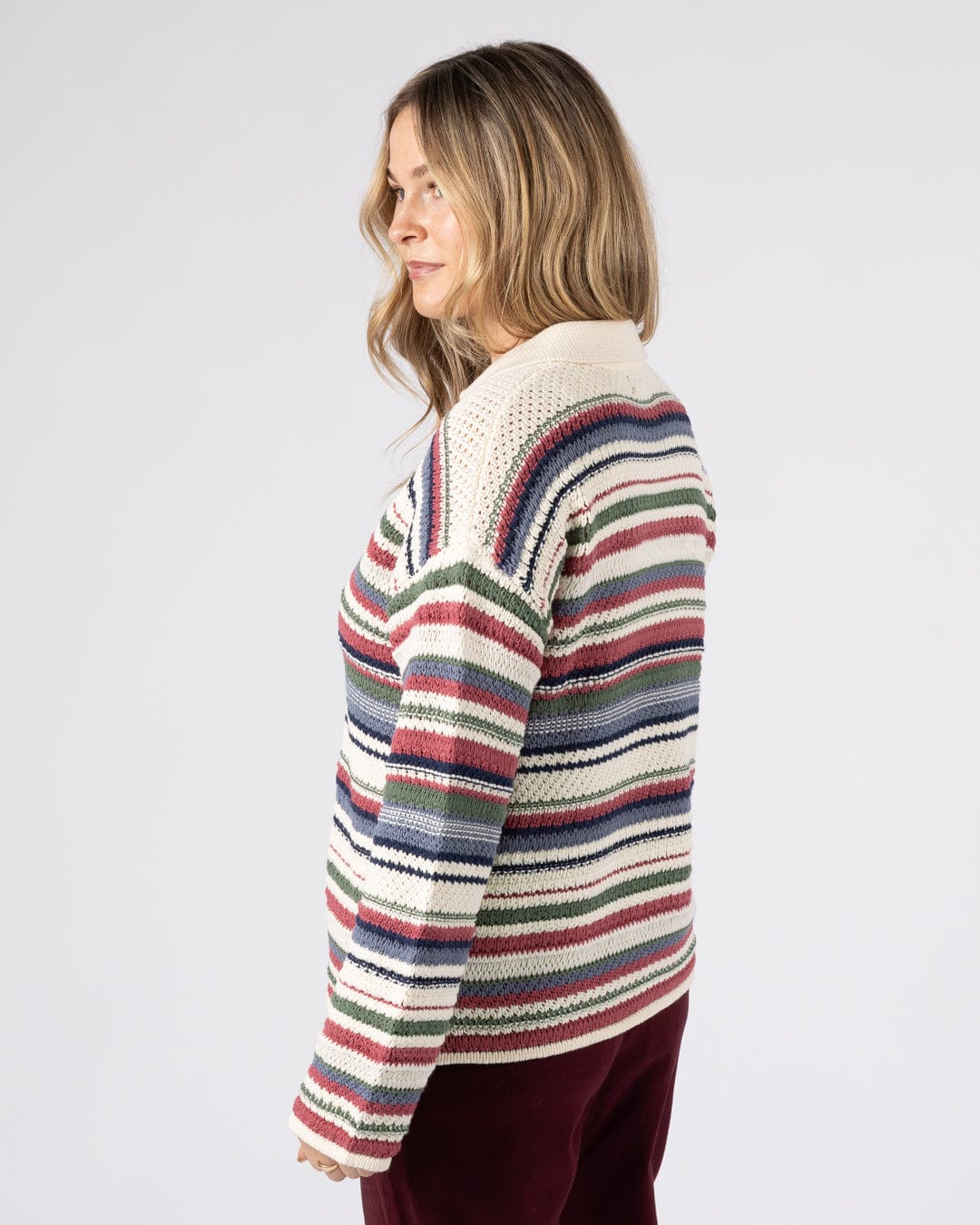 Aubrey Collar - Womens Crochet Knit - Multi - Image 4