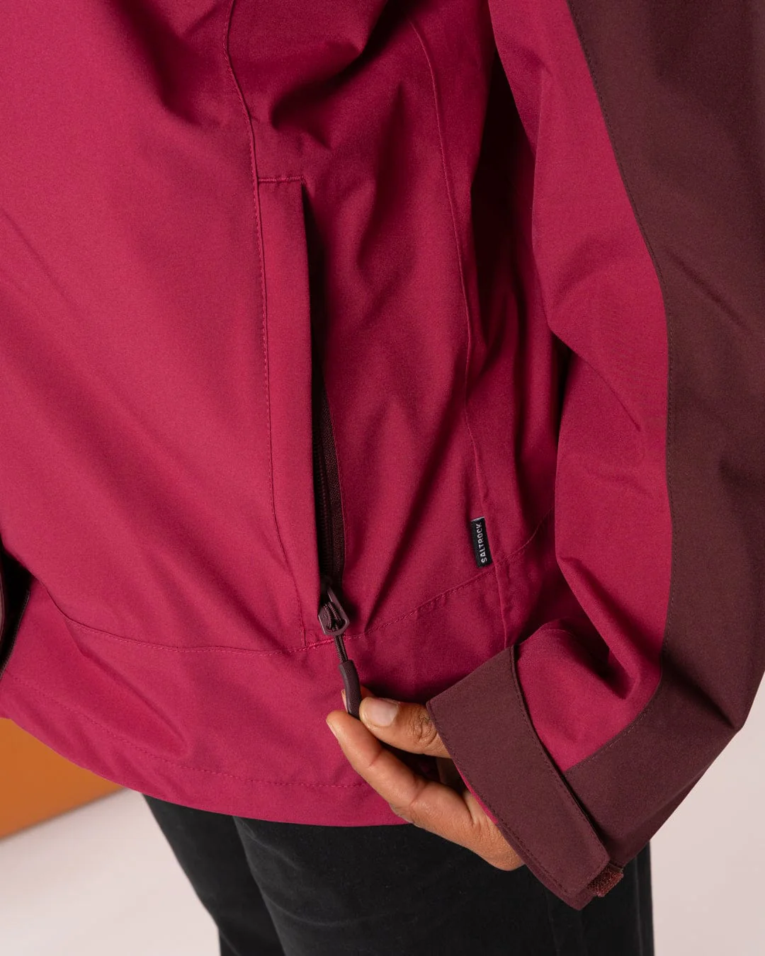 Aubrey Colourblock - Womens - Waterproof Jacket - Dark Pink - Image 8