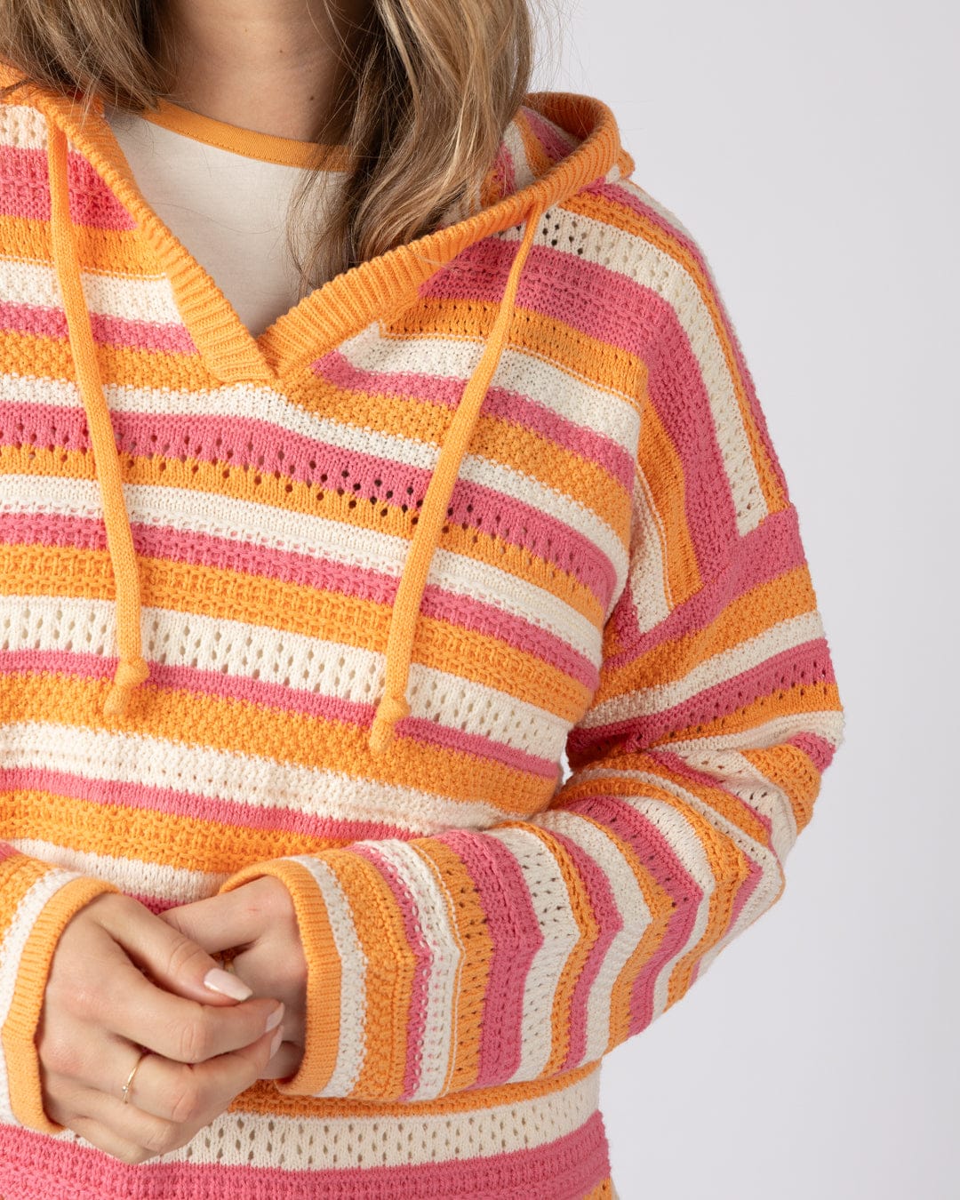 Aurelia - Womens Hooded Jumper - Bright Pink - Image 4