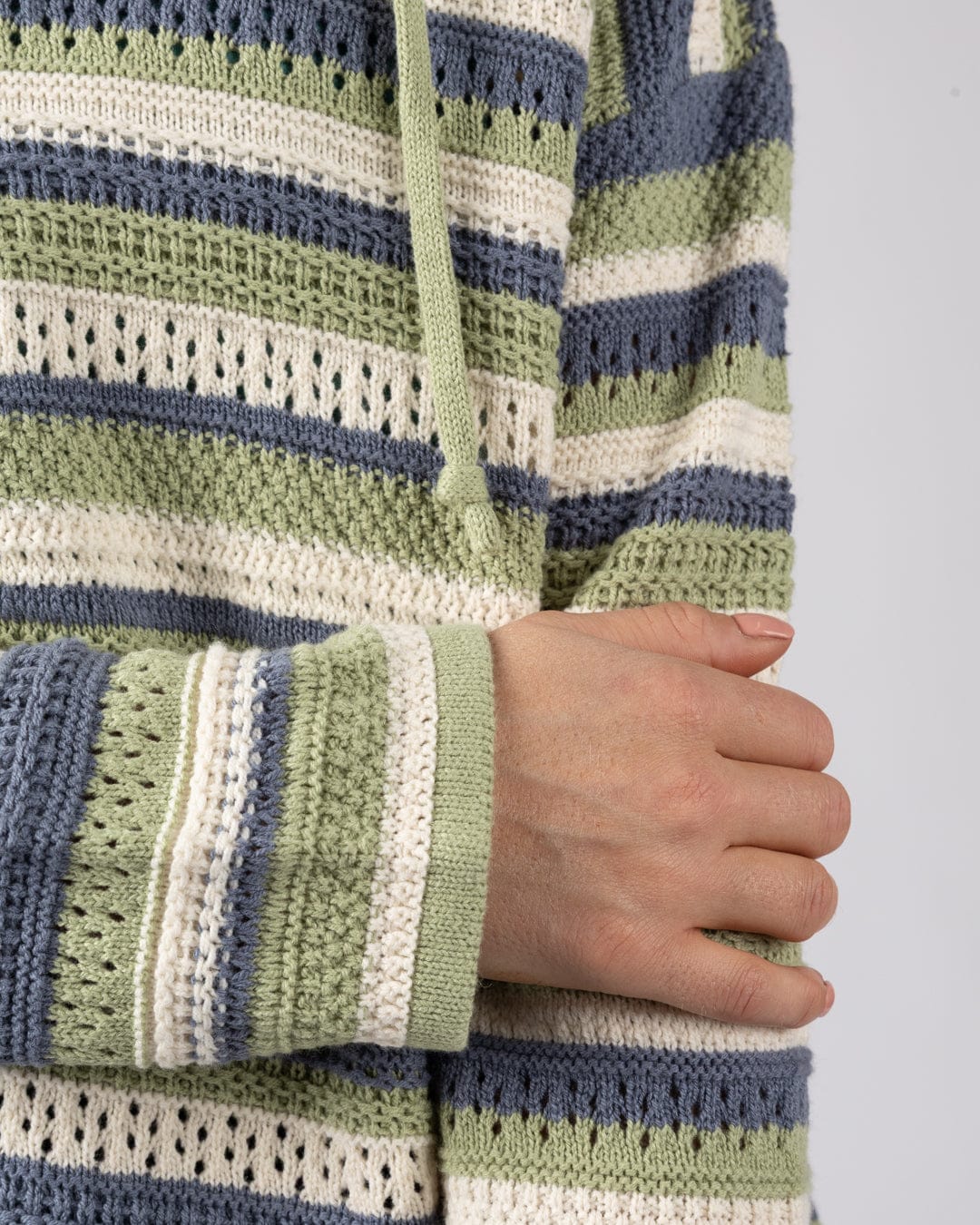 Aurelia - Womens Hooded Jumper - Light Green - Image 3