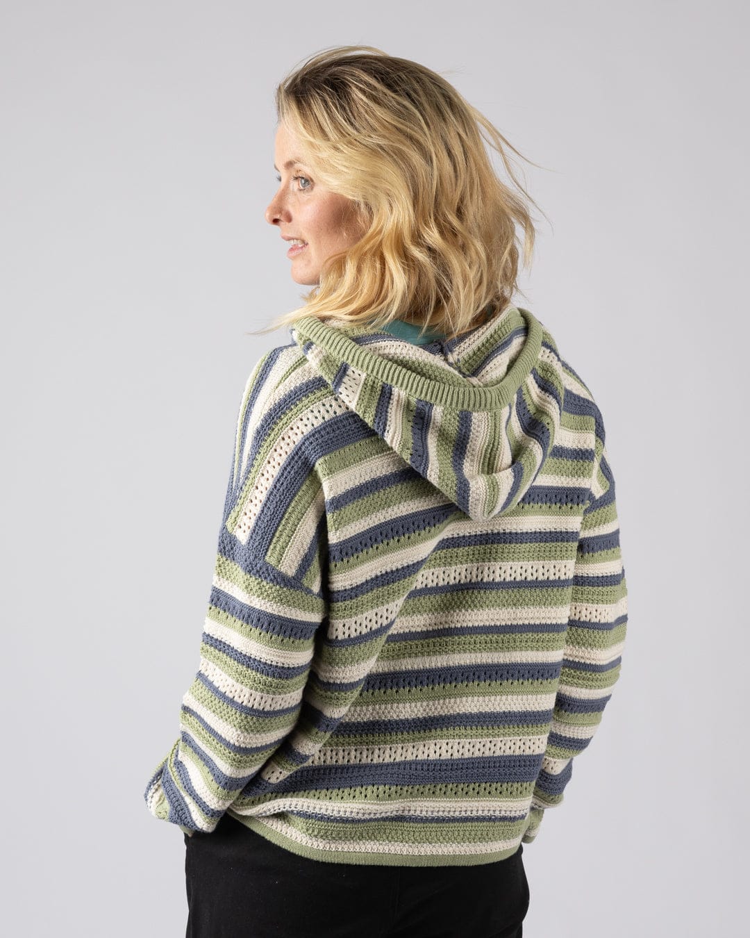 Aurelia - Womens Hooded Jumper - Light Green - Image 6