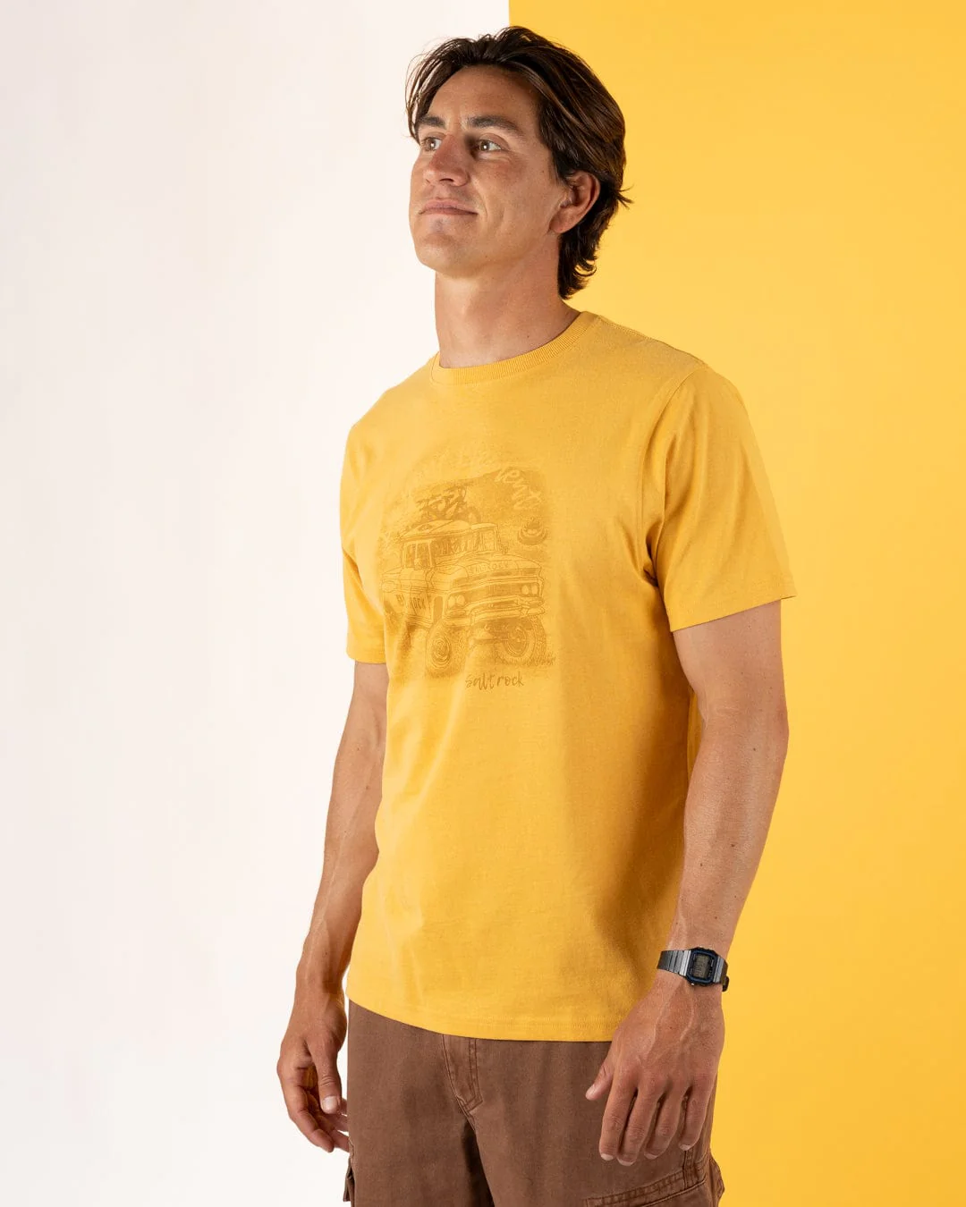 Axle - Mens Short Sleeve T-Shirt - Yellow - Image 3