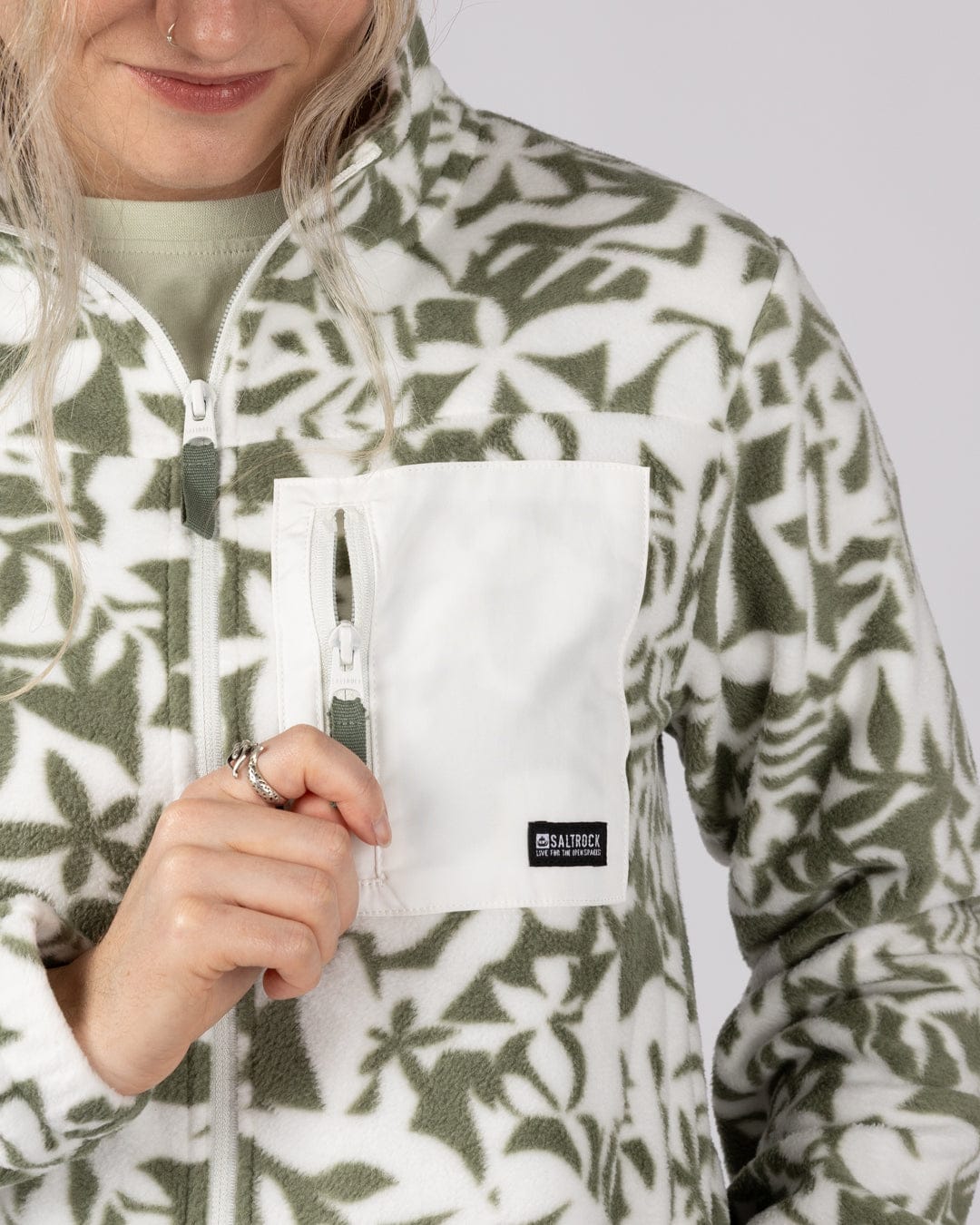Balance  - Womens Zip Fleece - Light Green - Image 5