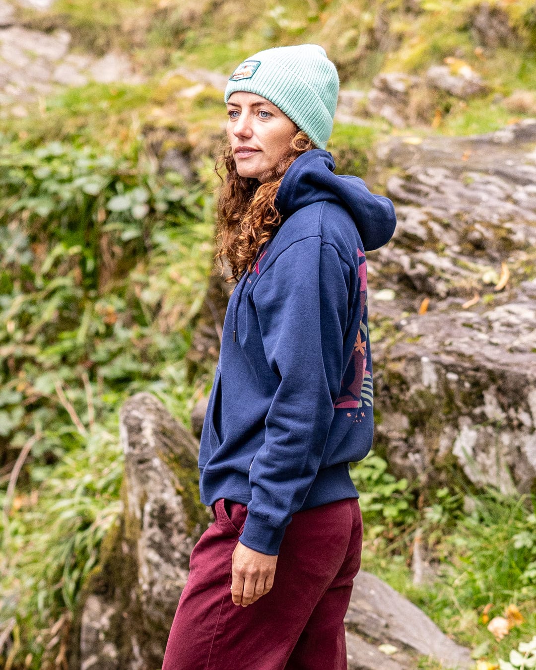 Balance Wild - Womens Zip Hoodie - Blue - Image 4