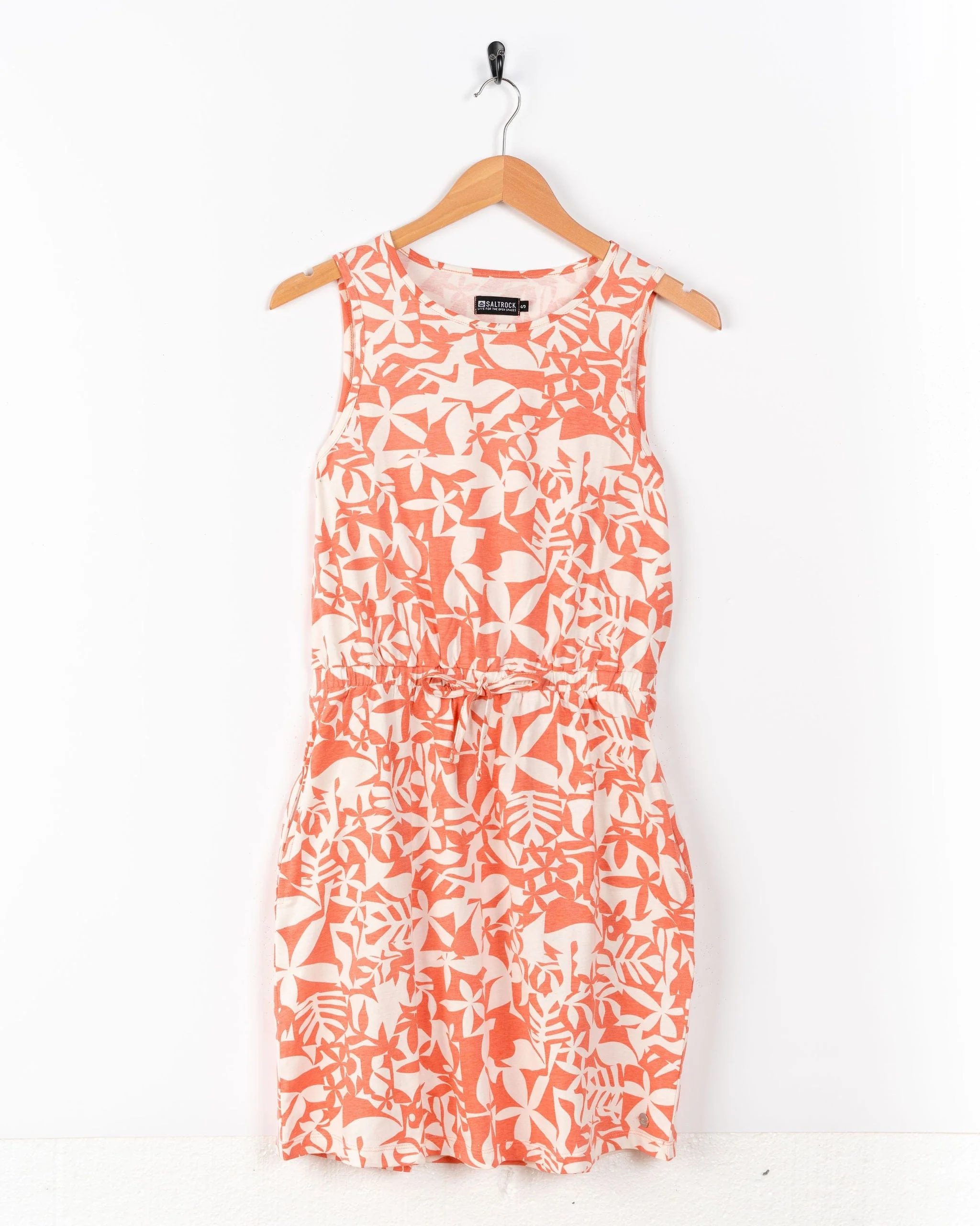 Bauhaus Balance - Womens Midi Dress - Coral - Image 3