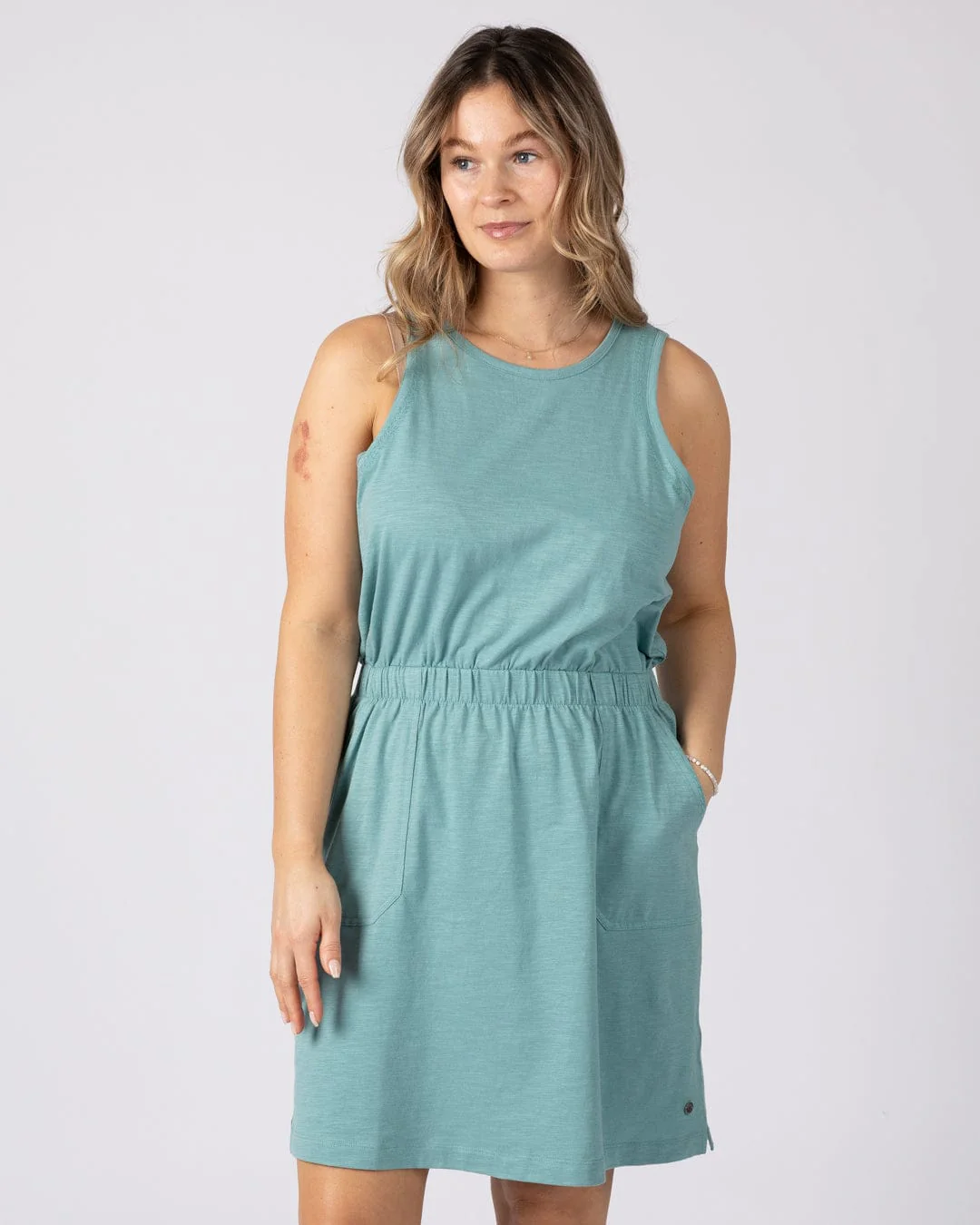 Bauhaus- Womens Slub Dress - Blue - Image 2