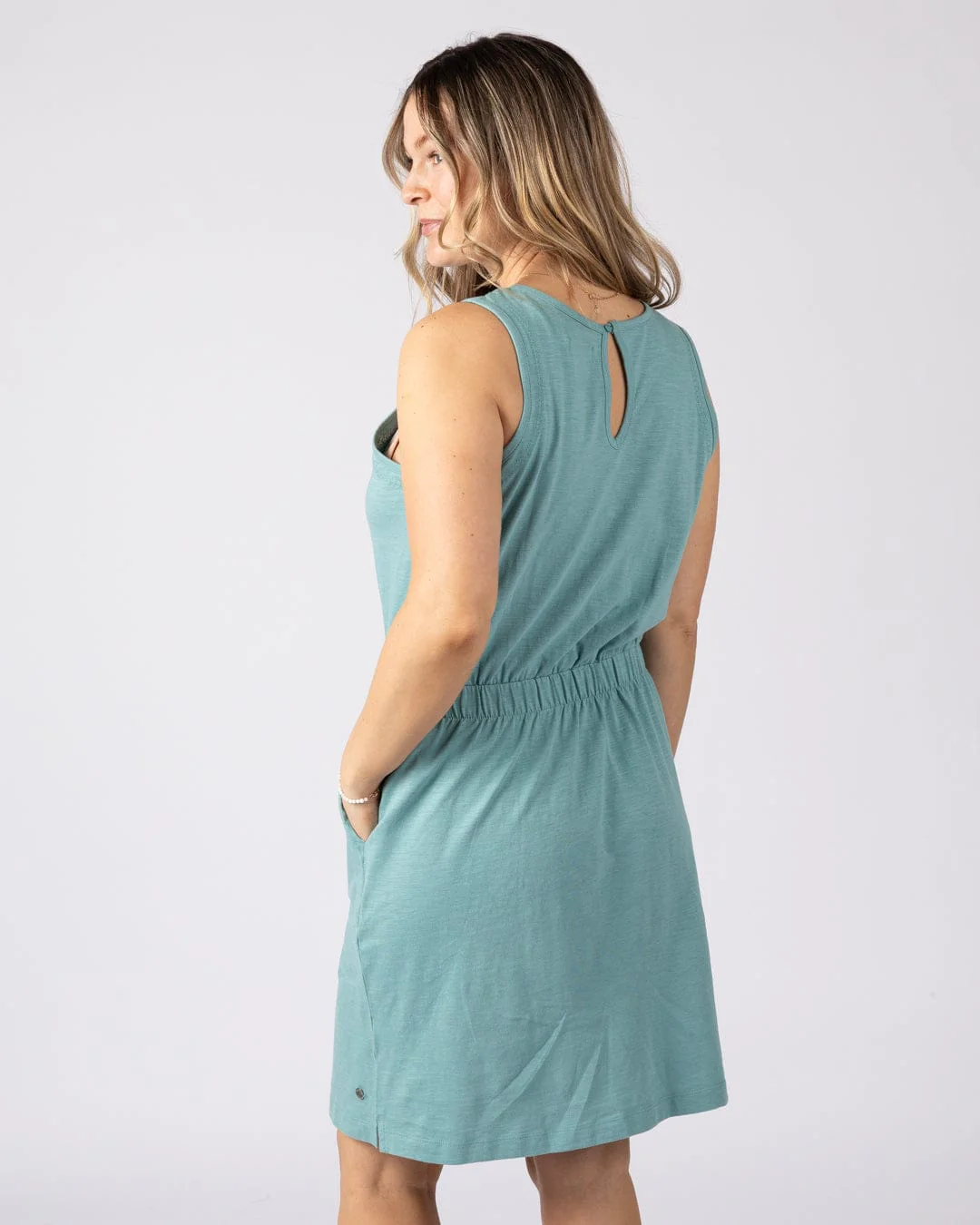 Bauhaus- Womens Slub Dress - Blue - Image 5