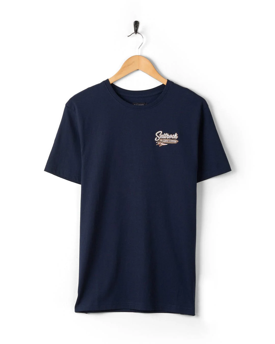 Beach Signs Devon - Mens Short Sleeve T-Shirt - Blue - Image 4