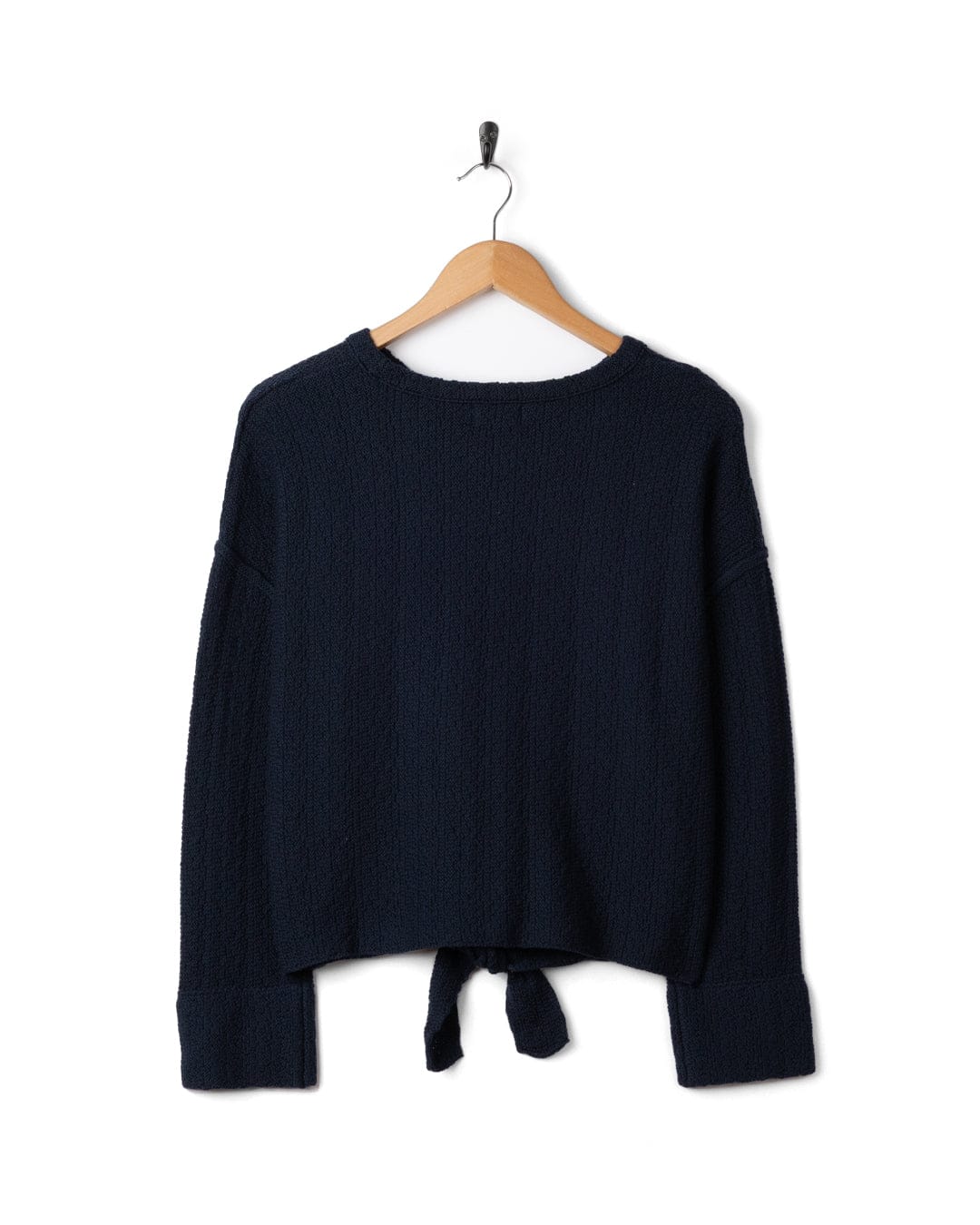 Beachtide  - Womens Knot Front Knit Jumper - Blue - Image 7