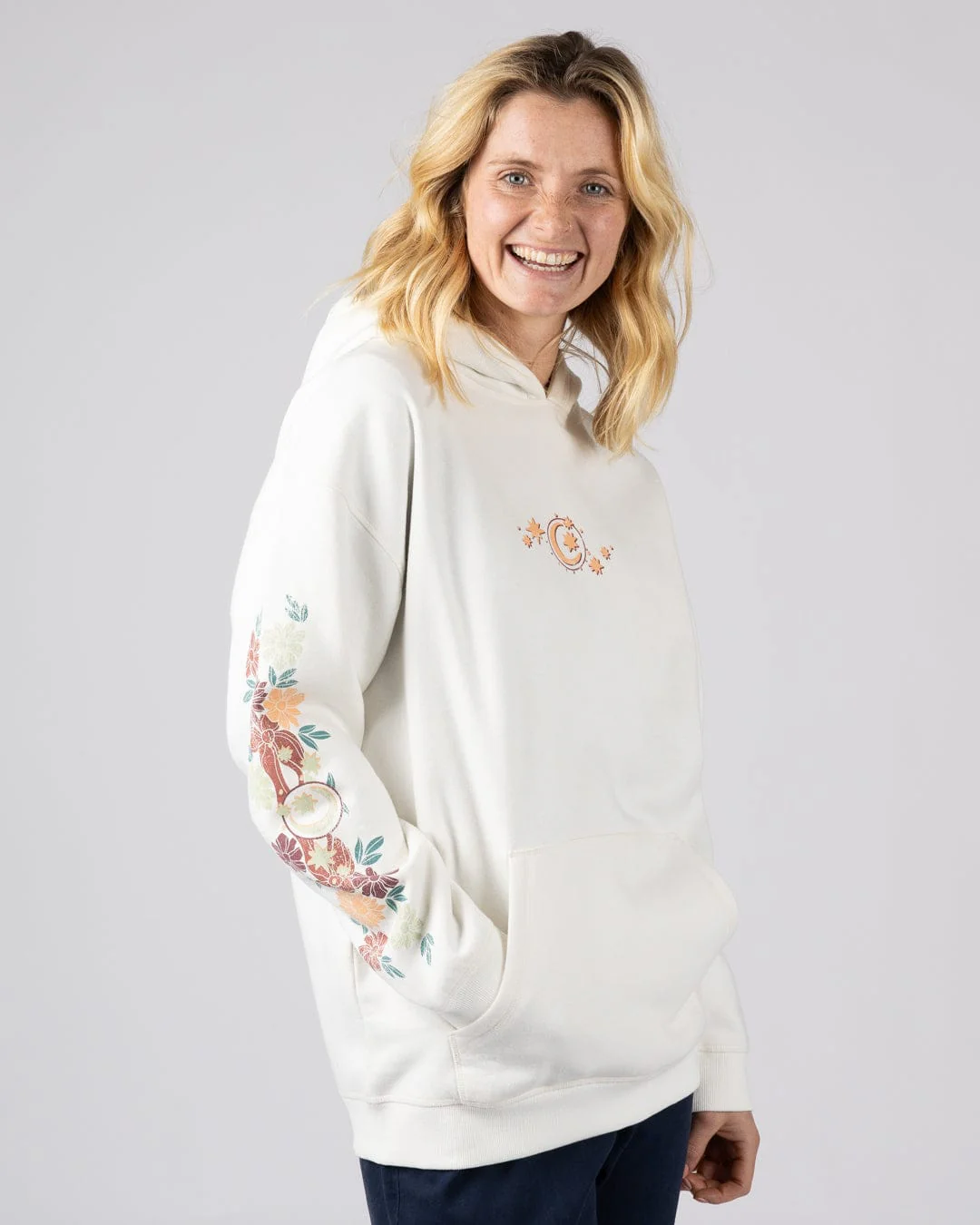 Better Days - Womens Oversized Pop Hoodie - Cream - Image 3