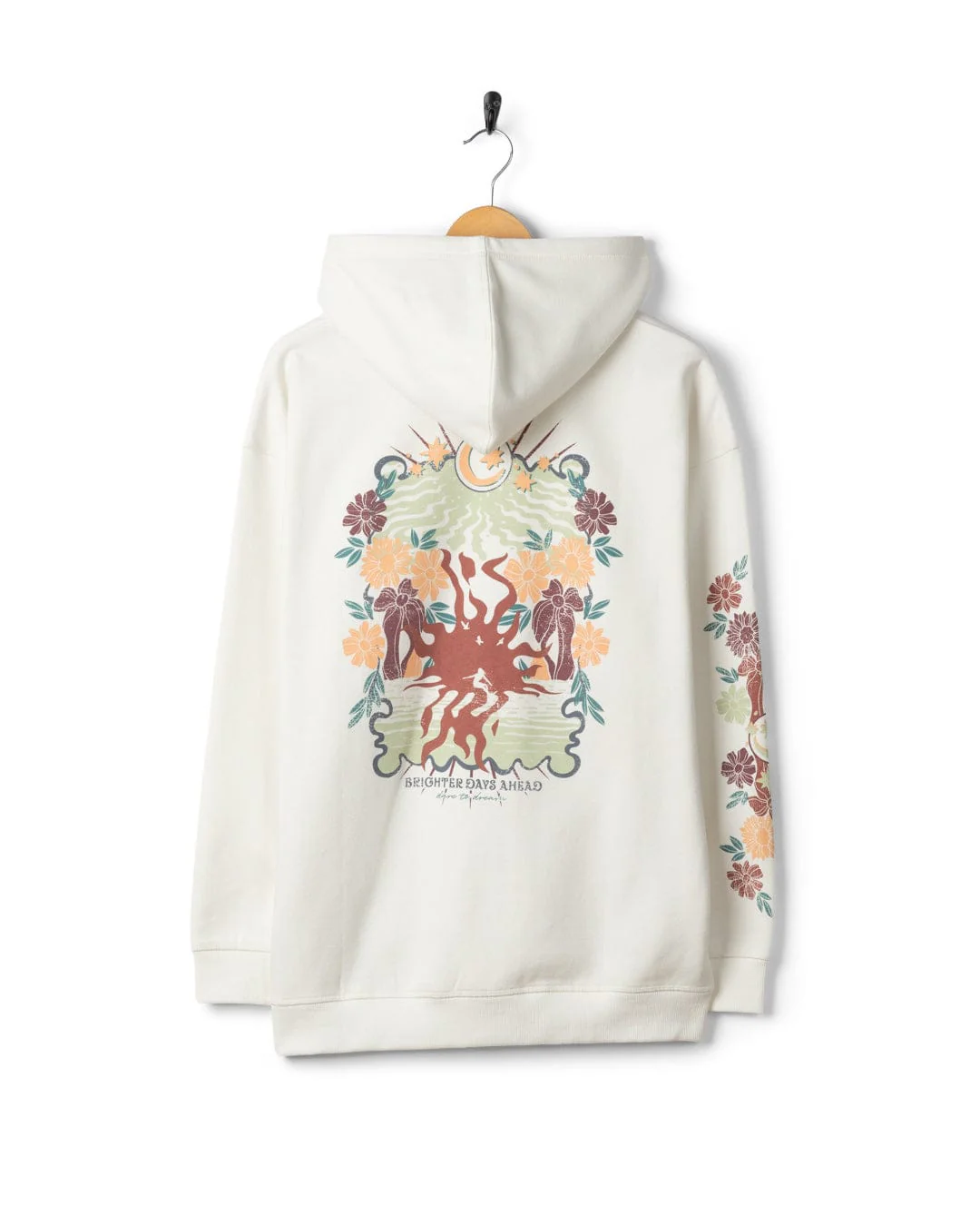 Better Days - Womens Oversized Pop Hoodie - Cream - Image 5
