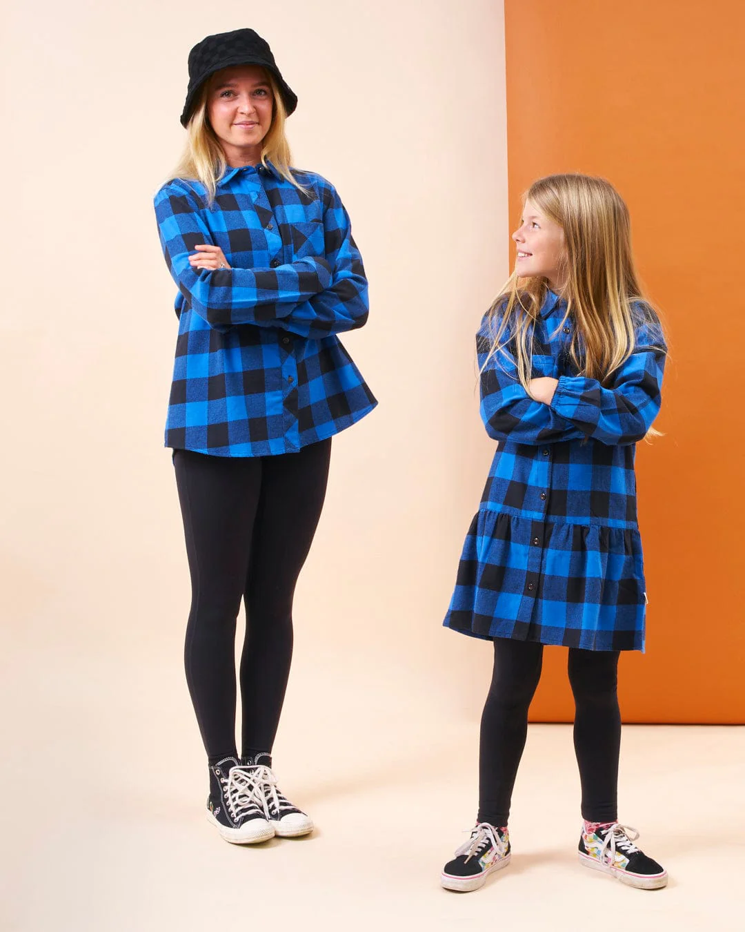 Birdie - Kids Check Shirt Dress - Blue - Image 3