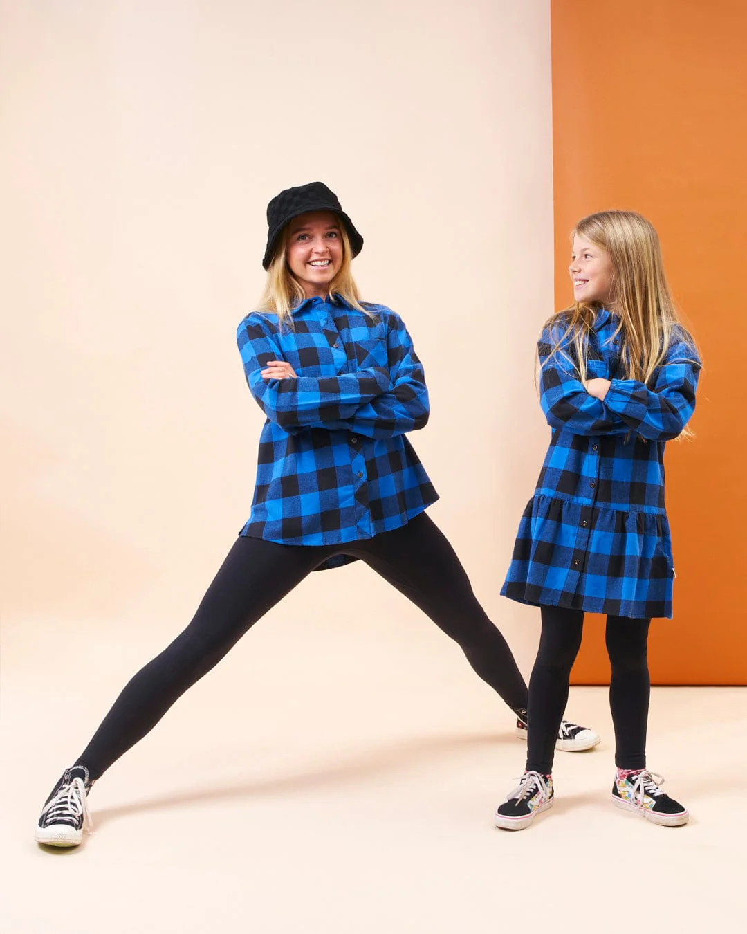 Birdie - Kids Check Shirt Dress - Blue - Image 6
