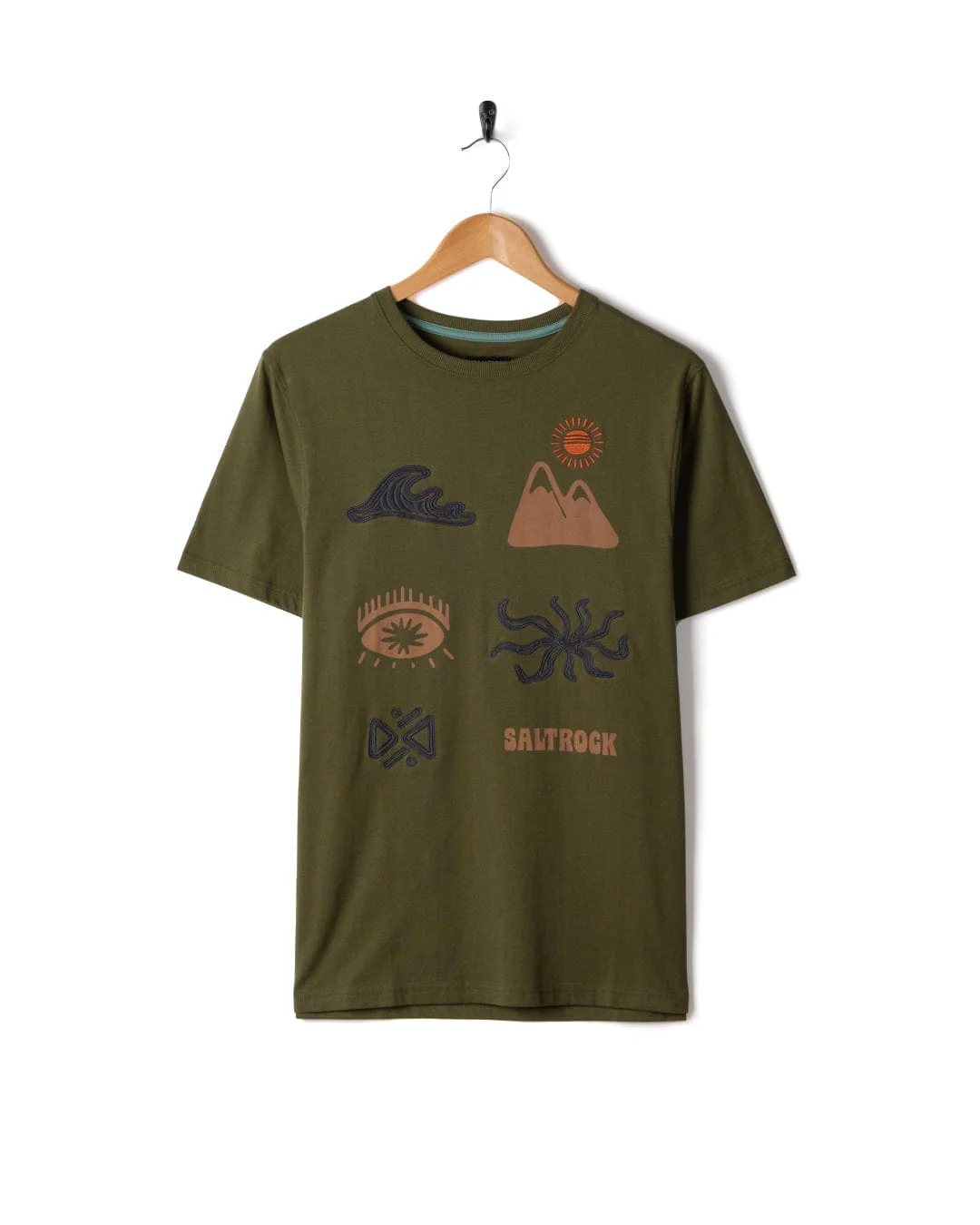 Block Icons - Mens Short Sleeve T-Shirt - Green - Image 2