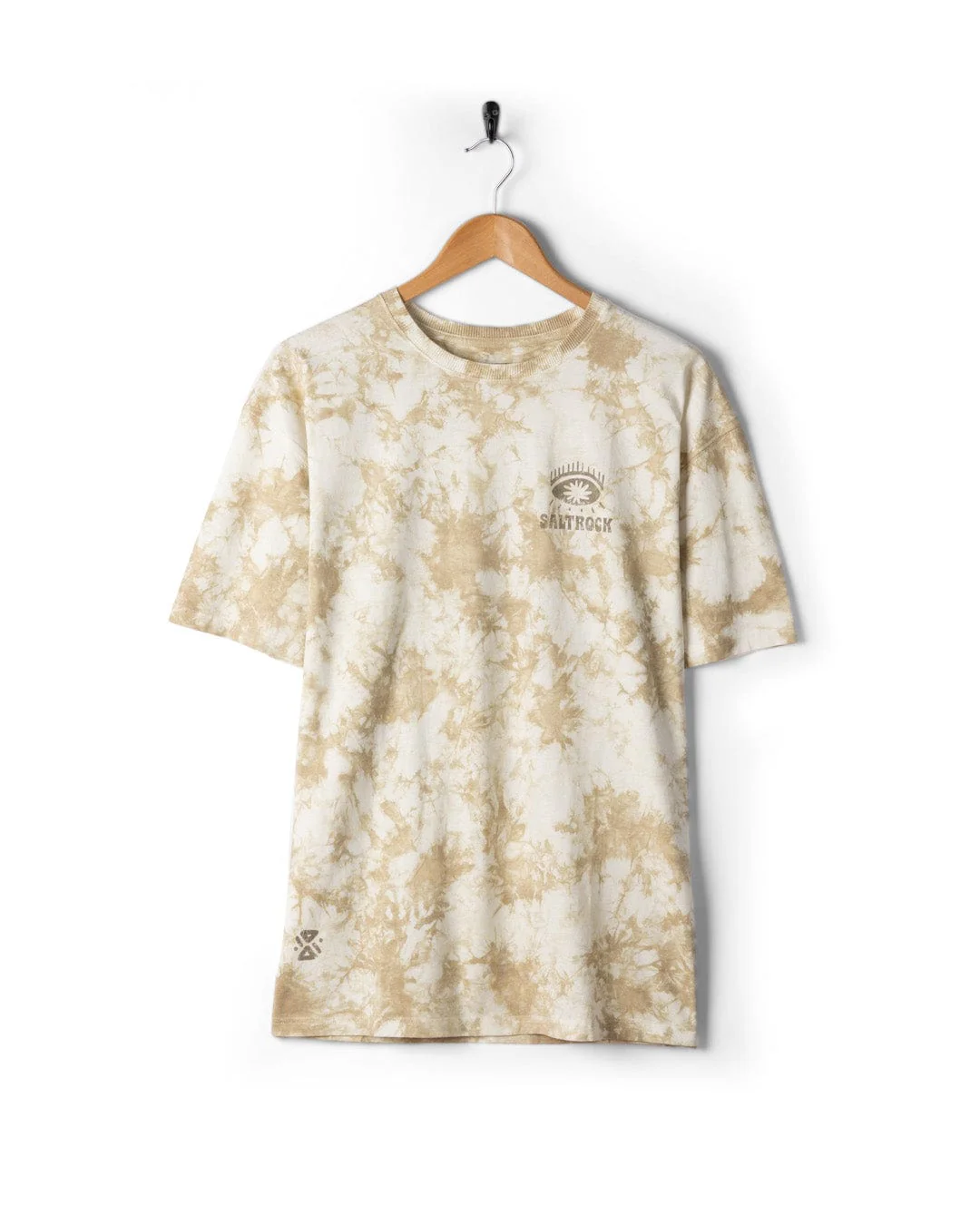 Block Icons - Mens Oversized Tie Dye T-Shirt - Cream - Image 5