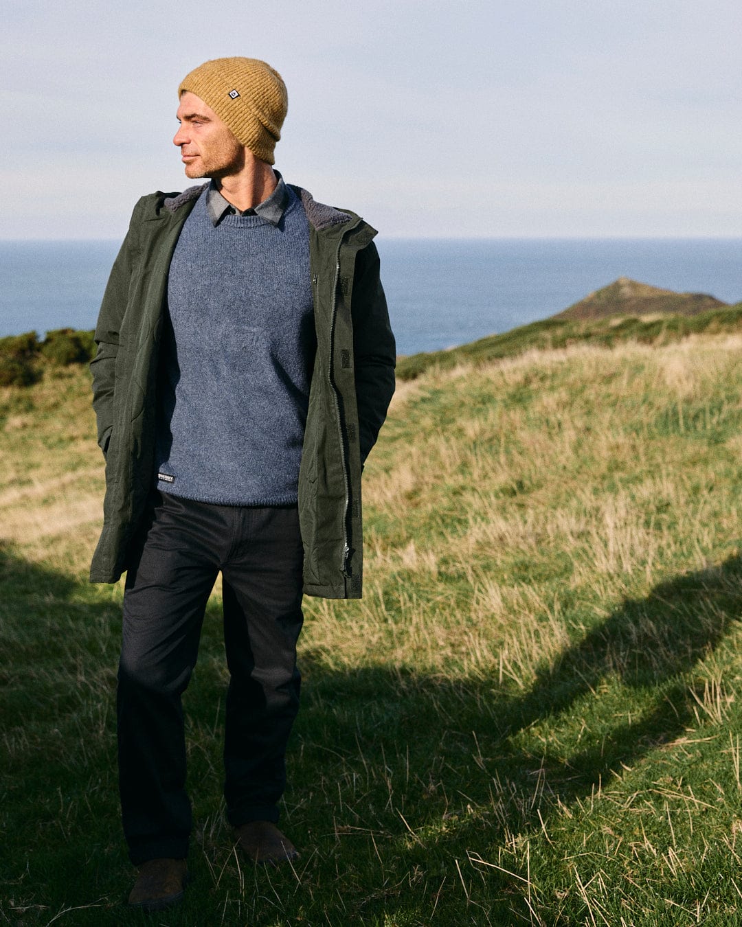 Bowen - Mens Knitted Jumper - Blue - Image 5