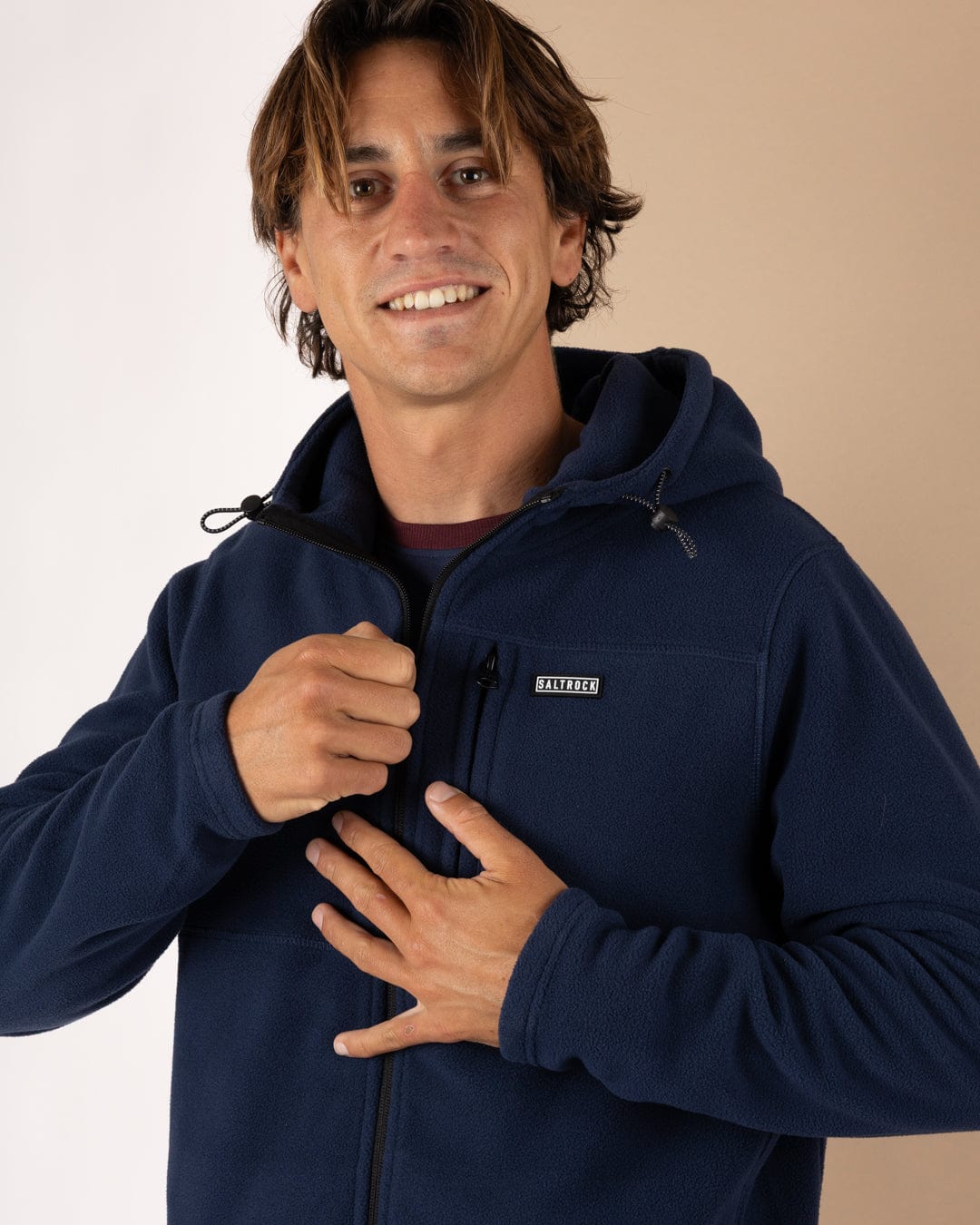 Bradford - Mens Zip Fleece - Blue - Image 3