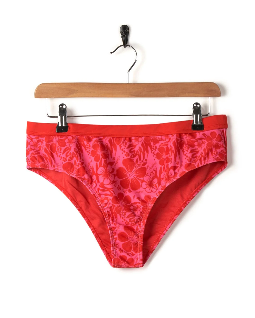 Caeley - Recycled Womens Hibiscus Bikini Bottoms - Pink - Image 2