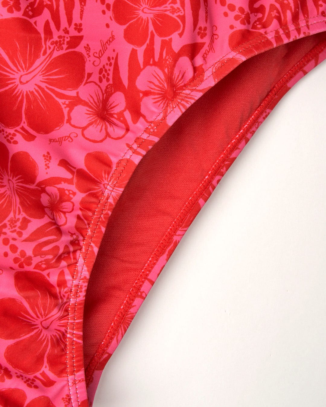 Caeley - Recycled Womens Hibiscus Bikini Bottoms - Pink - Image 5