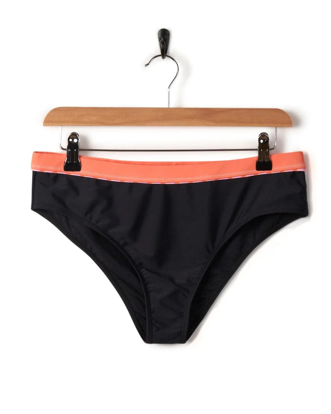 Caeley - Recycled Womens Retro Bikini Bottoms - Black - Image 3