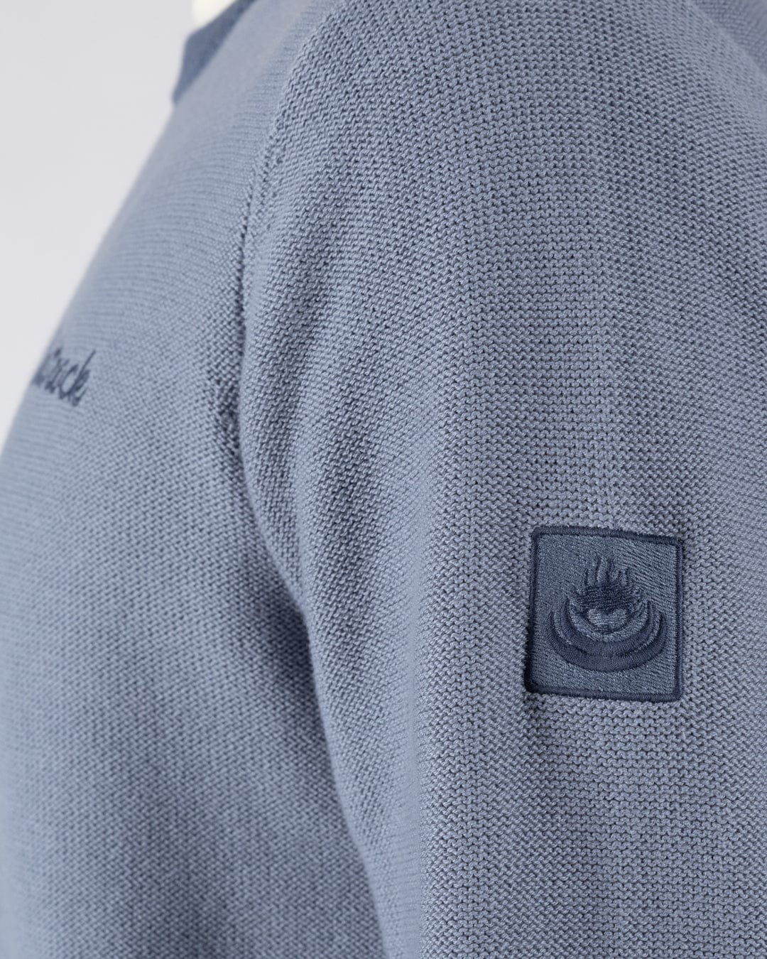 Callum - Mens Knitted Jumper - Blue - Image 6