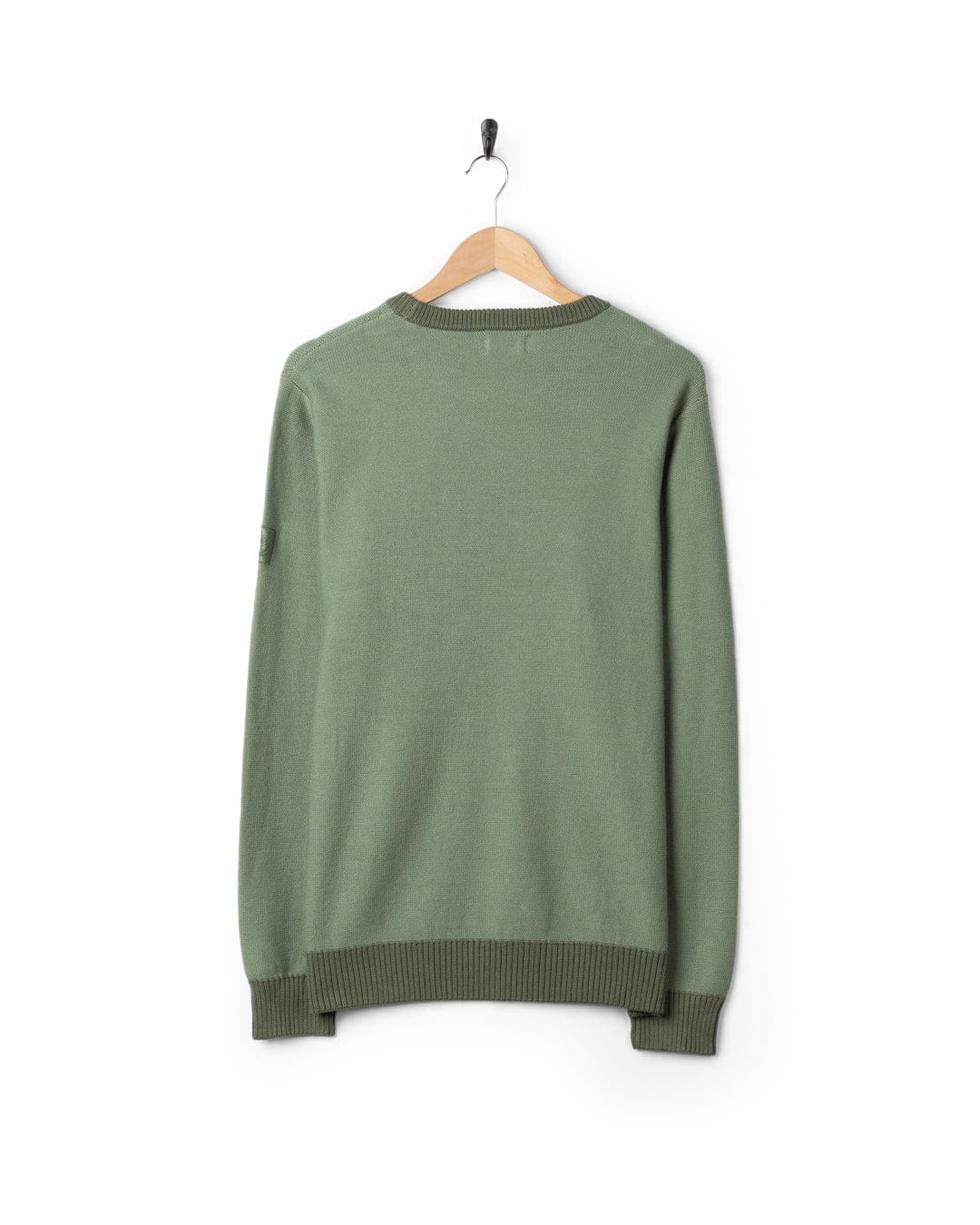 Callum - Mens Knitted Jumper - Green - Image 12