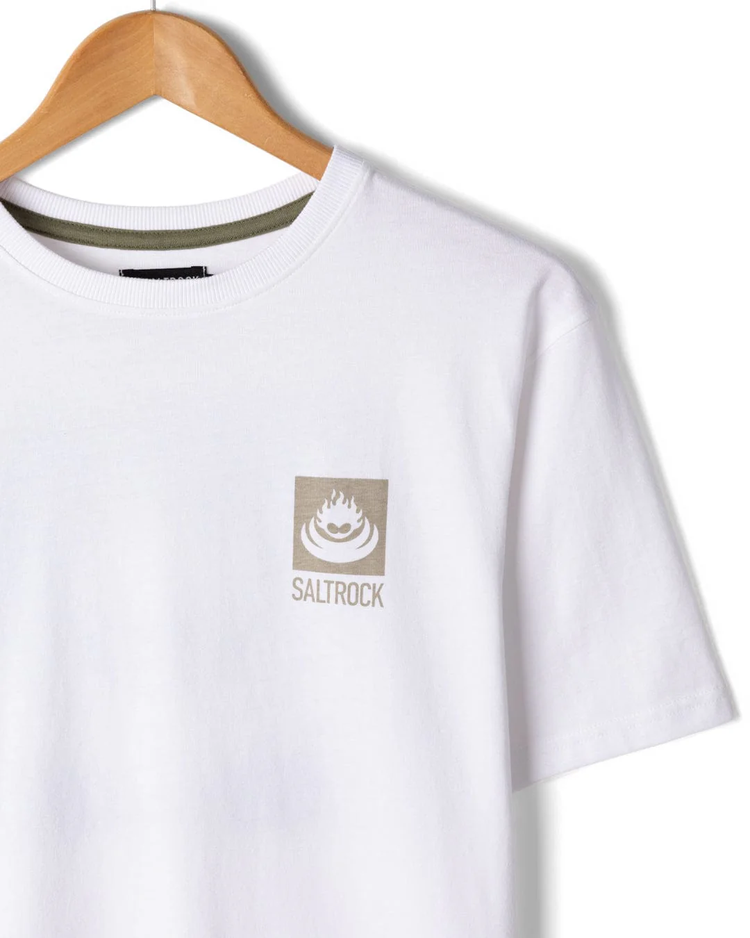 Camo Leaf Flame - Mens Short Sleeve T-Shirt - White - Image 7