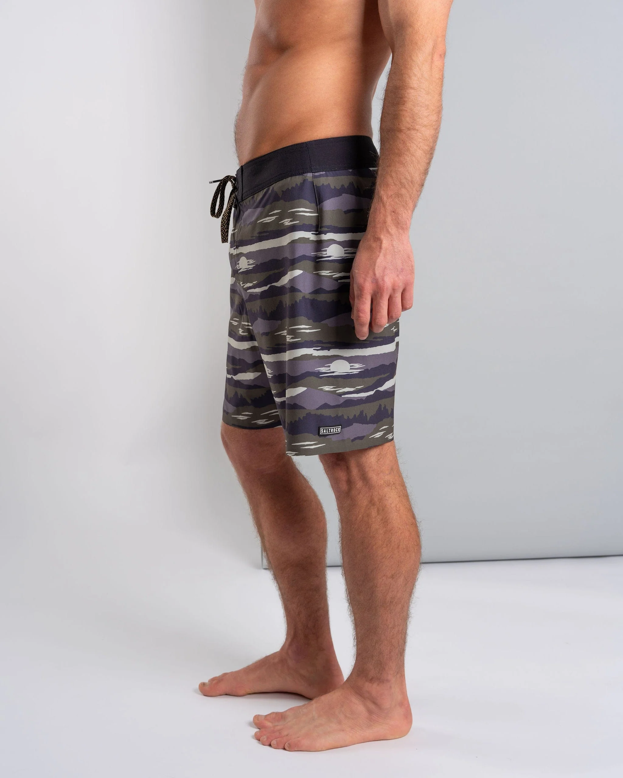 Camo Stripe - Mens Boardshort - Grey - Image 10