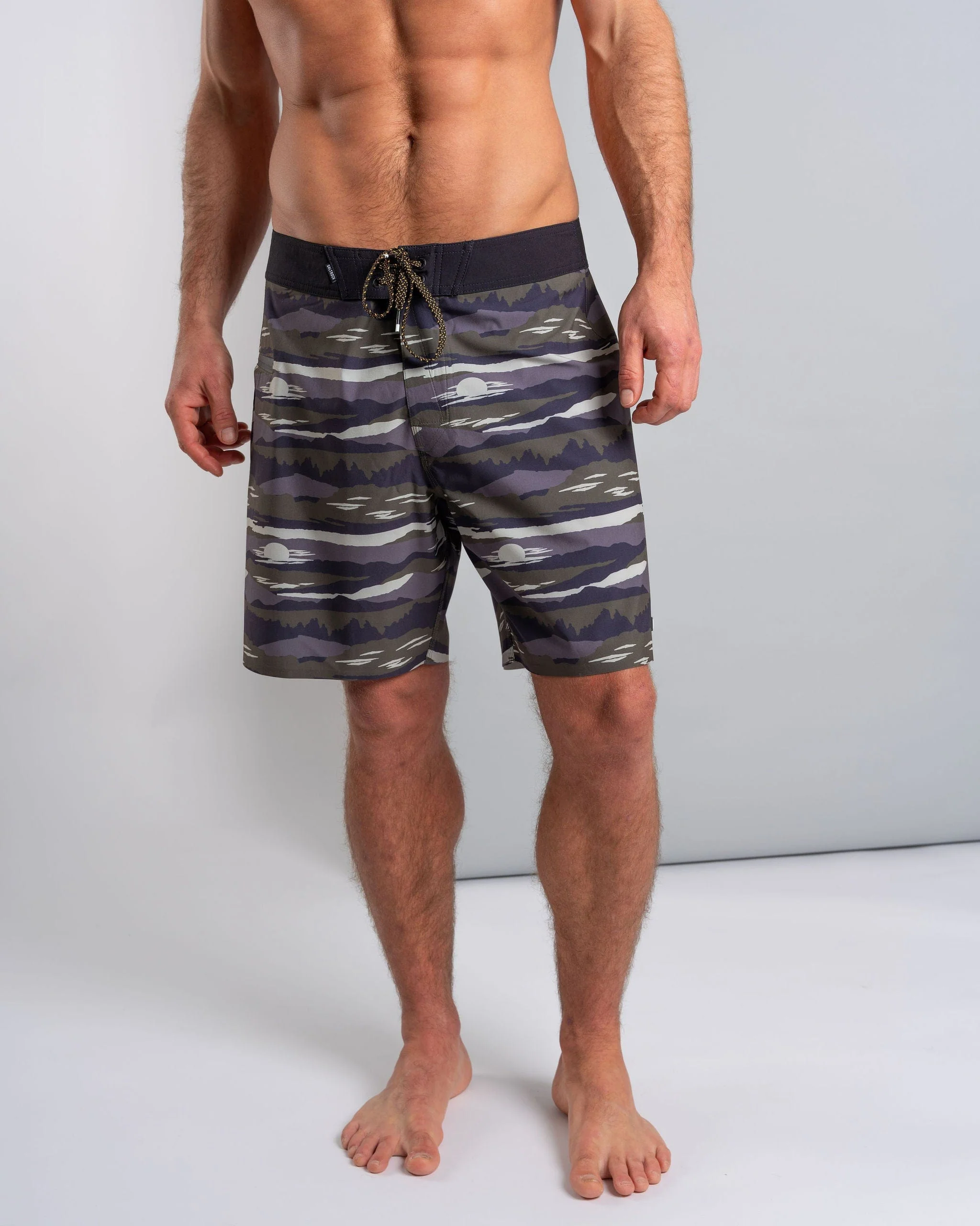 Camo Stripe - Mens Boardshort - Grey - Image 4
