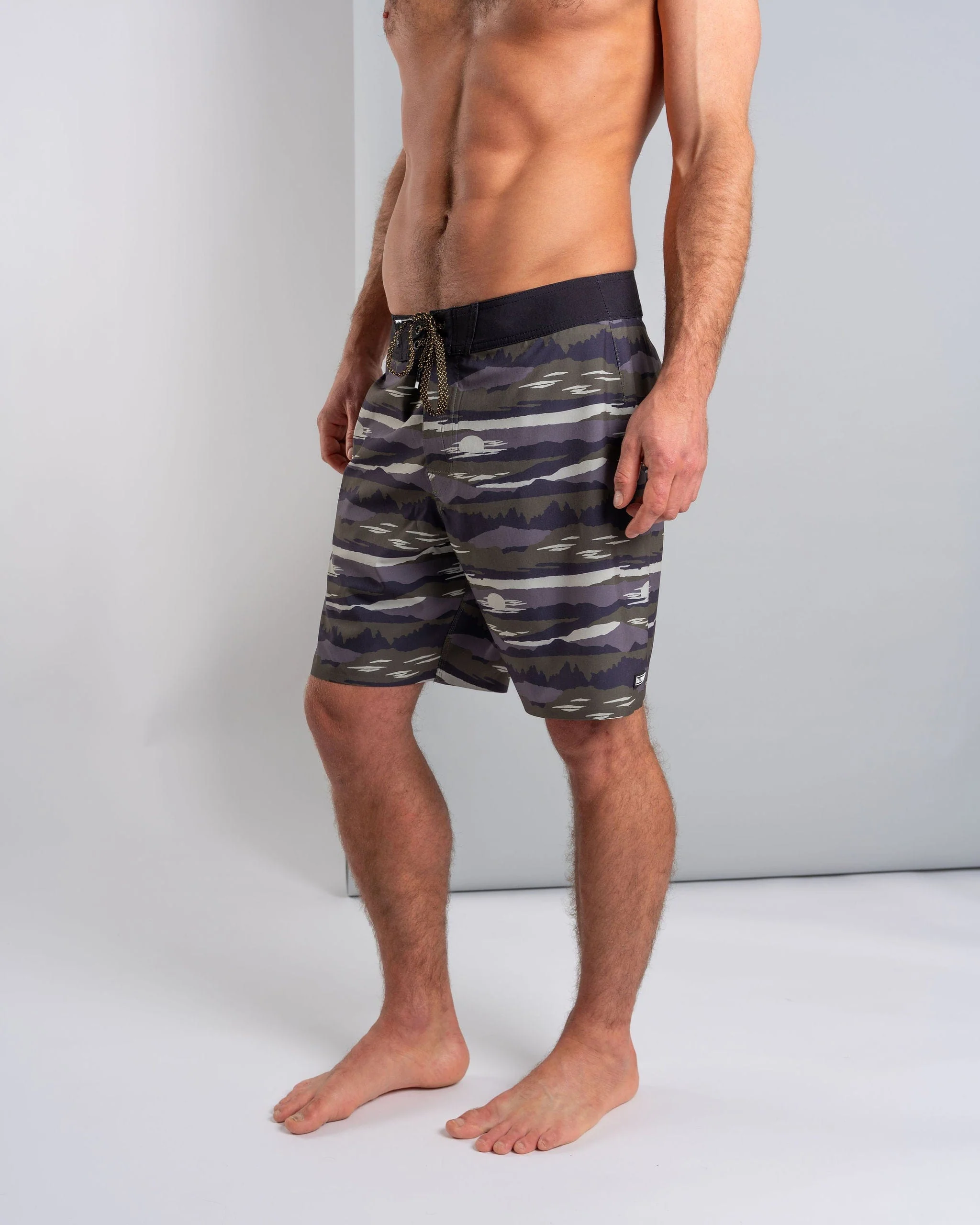Camo Stripe - Mens Boardshort - Grey - Image 6