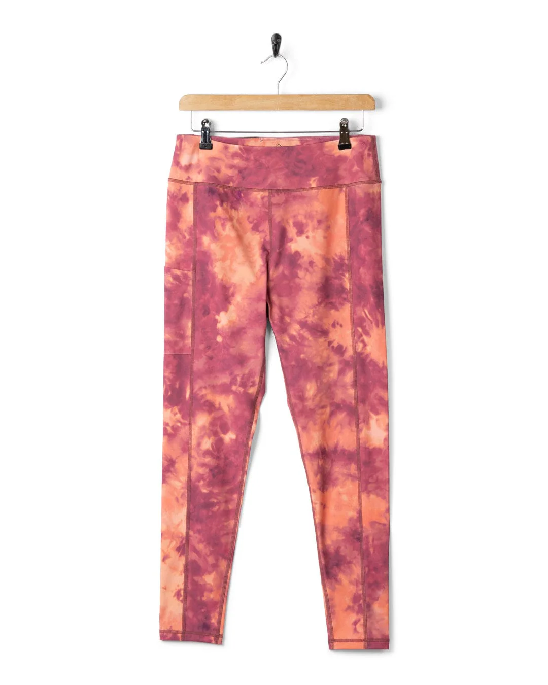 Chakra - Womens Tie Dye Leggings - Dark Pink - Image 6