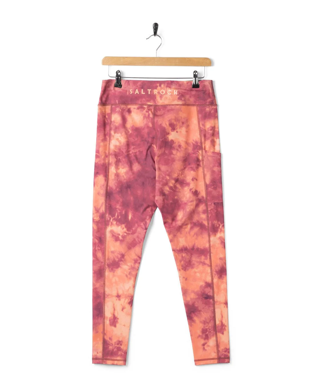 Chakra - Womens Tie Dye Leggings - Dark Pink - Image 7