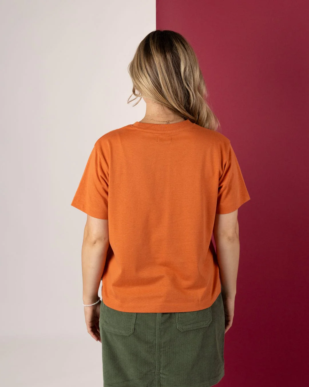 Charmer - Womens Boxy Short Sleeve T-Shirt - Orange - Image 5