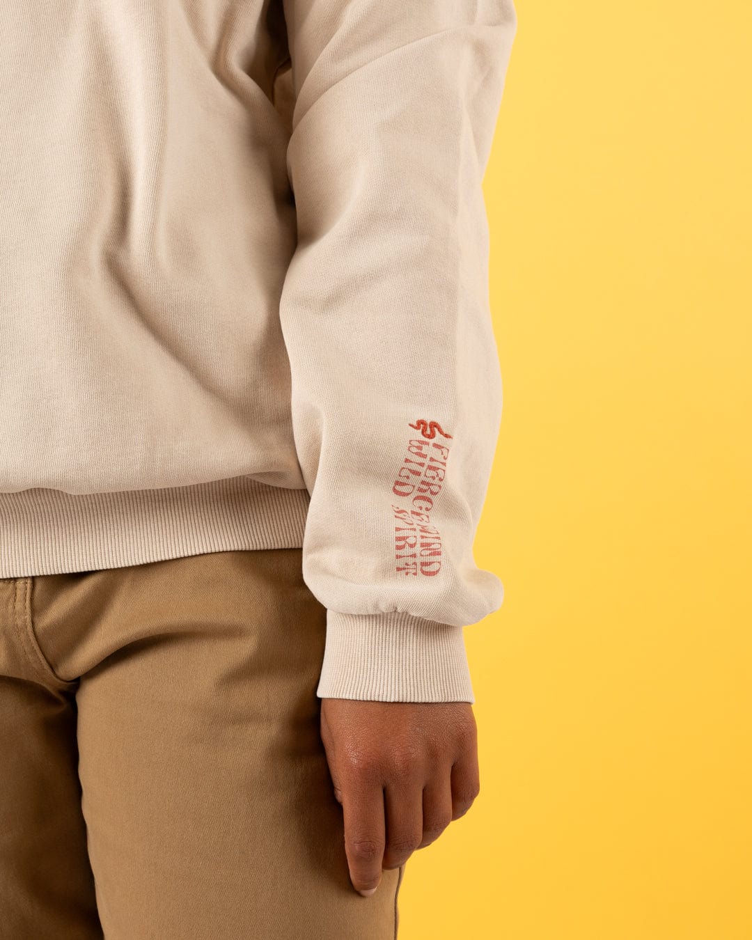 Charmer - Womens Oversized Sweat Shirt - Light Brown - Image 10