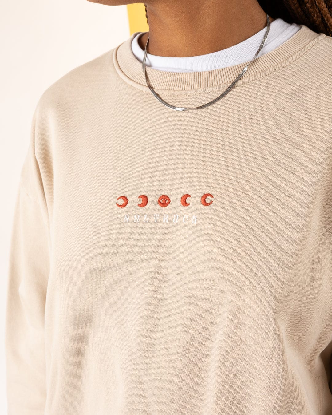 Charmer - Womens Oversized Sweat Shirt - Light Brown - Image 7