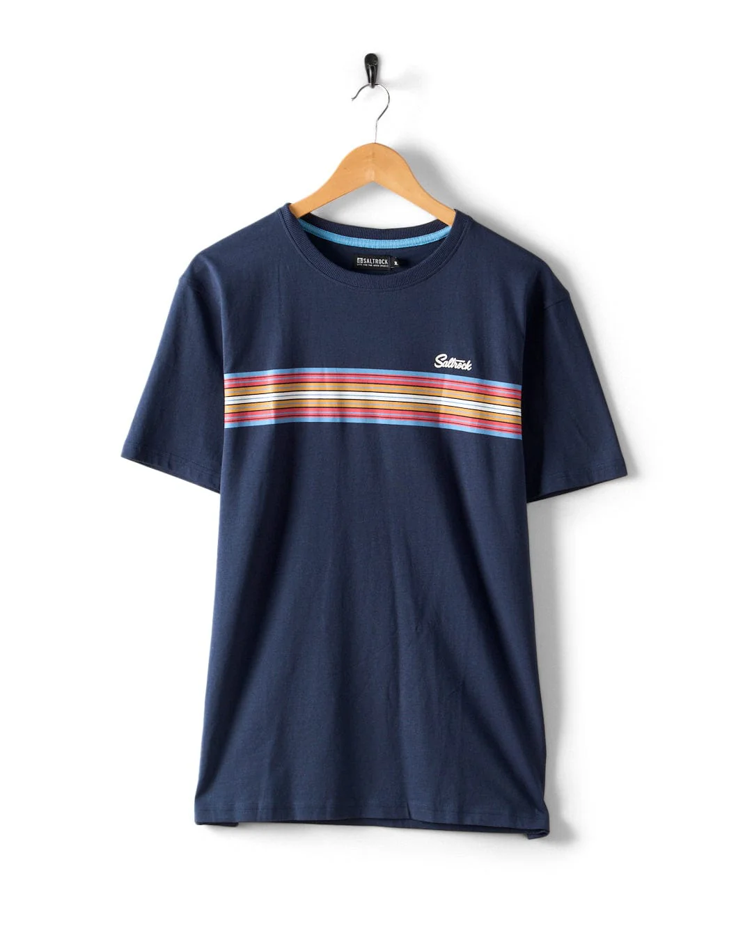 Classic Stripe - Mens Short Sleeve T-Shirt - Blue - Image 3